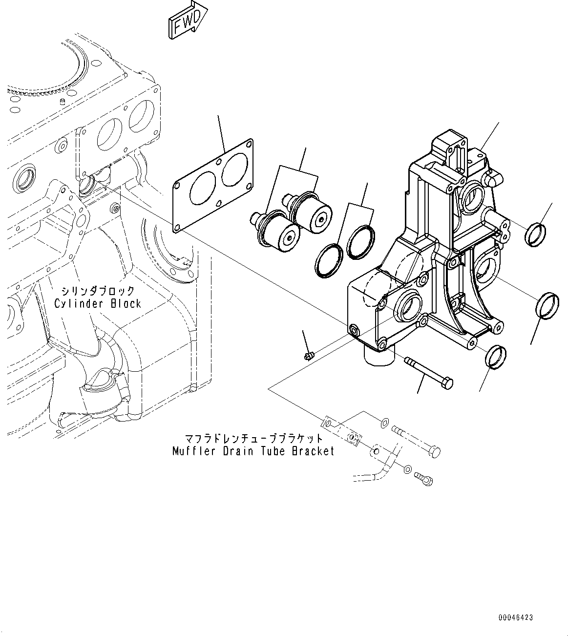 Схема запчастей Komatsu SAA6D170E-5AR - ТЕРМОСТАТ И ТЕРМОСТАТ (№-) ТЕРМОСТАТ И ТЕРМОСТАТ