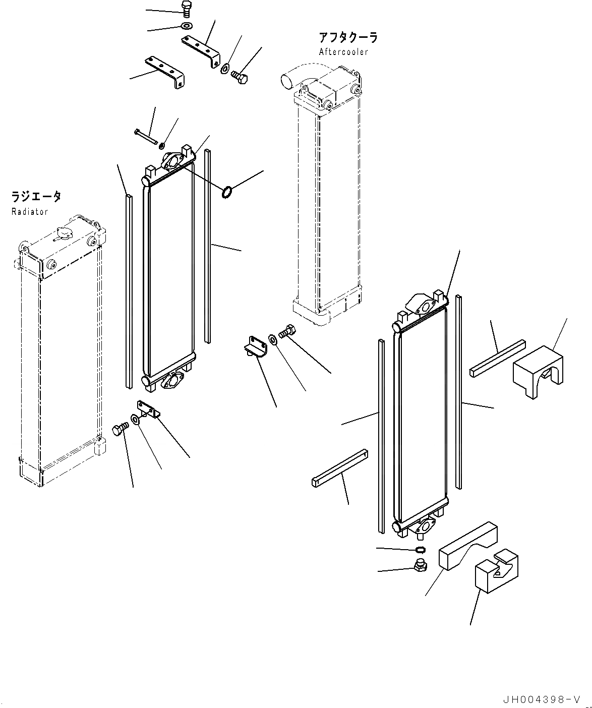 Схема запчастей Komatsu HB205-1 - СИСТЕМА ОХЛАЖДЕНИЯ, МАСЛООХЛАДИТЕЛЬ (№-) СИСТЕМА ОХЛАЖДЕНИЯ