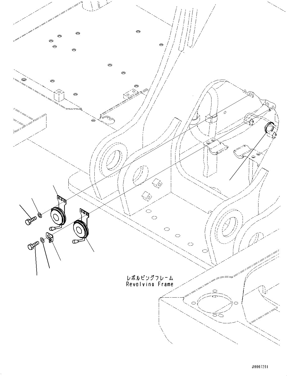 Схема запчастей Komatsu HB205-1 - ЗВУК. СИГНАЛ. (№-) ЗВУК. СИГНАЛ., С ДРЕНАЖ