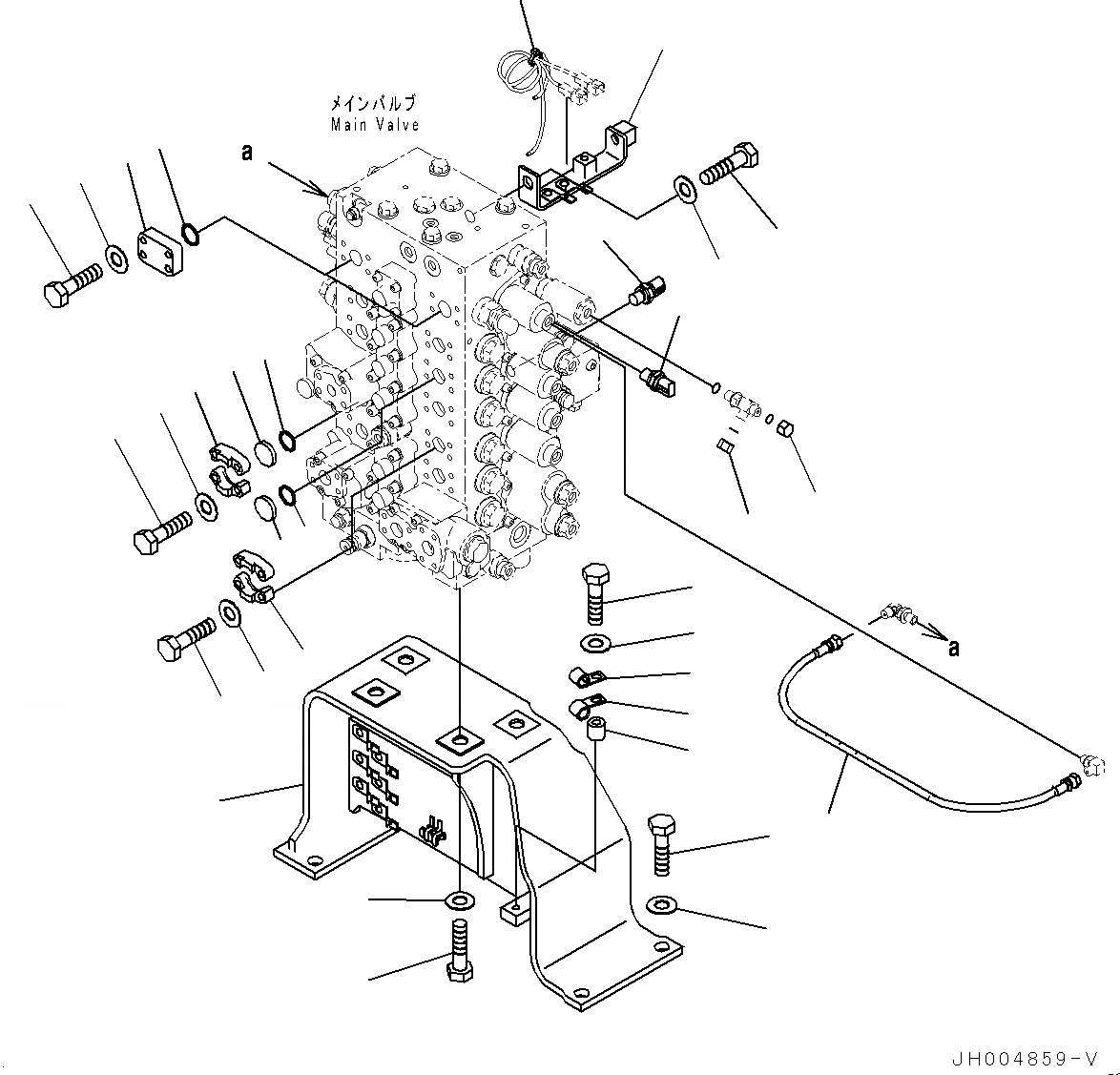 Схема запчастей Komatsu HB205-1 - УПРАВЛЯЮЩ. КЛАПАН, КОРПУС КЛАПАНА И ДАТЧИК (№-) УПРАВЛЯЮЩ. КЛАПАН, С -СЕРВИСНЫЙ КЛАПАН