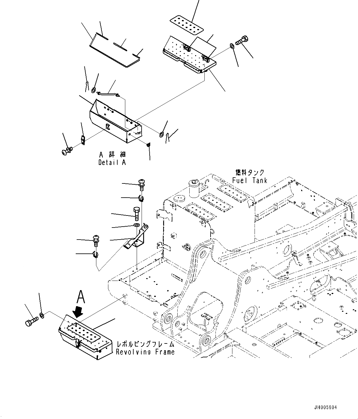 Схема запчастей Komatsu HB205-1 - АККУМУЛЯТОРН. ОТСЕК, (/) (№-) АККУМУЛЯТОРН. ОТСЕК, С ЗАПРАВОЧН.LING НАСОС