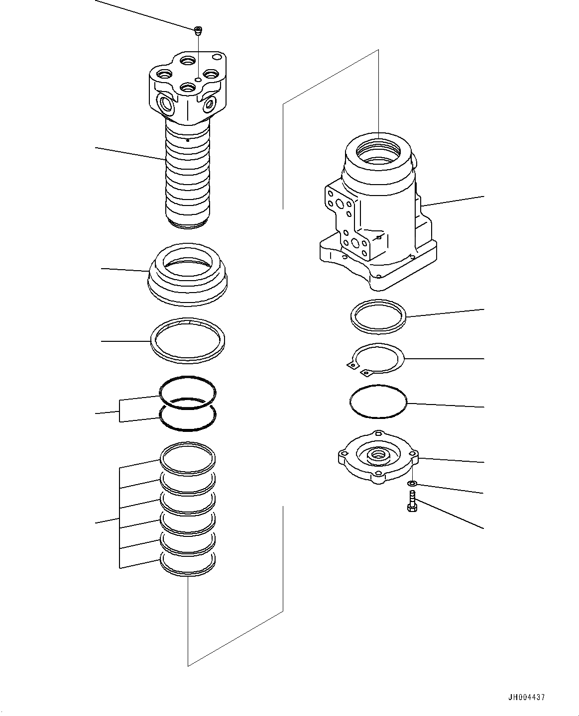 Схема запчастей Komatsu HB205-1 - ПОВОРОТНОЕ СОЕДИНЕНИЕ, ВНУТР. ЧАСТИ (№-) ПОВОРОТНОЕ СОЕДИНЕНИЕ