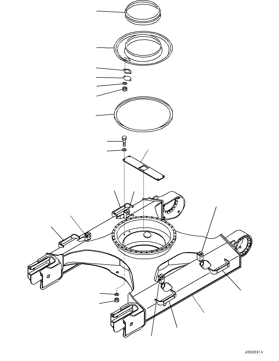 Схема запчастей Komatsu HB205-1 - ГУСЕНИЧНАЯ РАМА (№879-79) ГУСЕНИЧНАЯ РАМА, CHINA БЕЗОПАСН. REGULATION