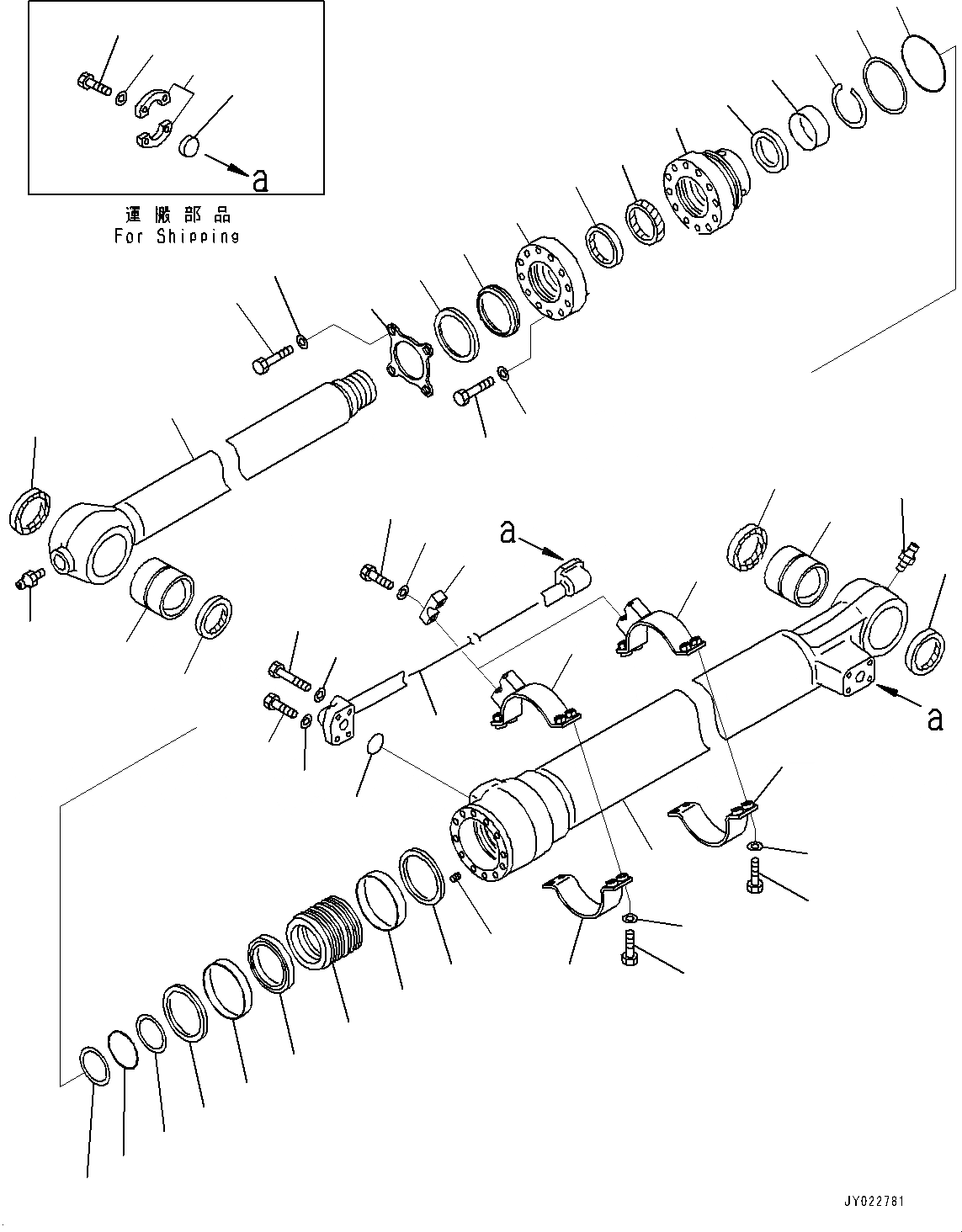 Схема запчастей Komatsu HB205-1 - РУКОЯТЬ, ЦИЛИНДР КОВША (№77-) РУКОЯТЬ, 9MM, УСИЛ. ТИП, ДЛЯ ЧАС. СМАЗКА INTERVAL, ИНДОНЕЗИЯ