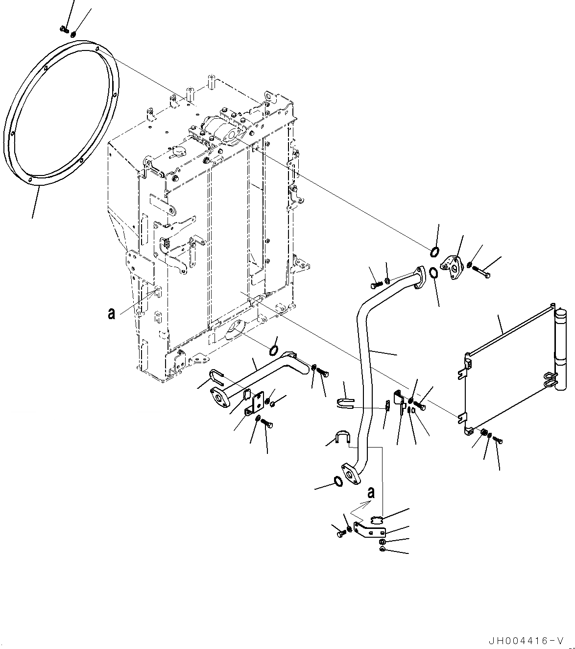 Схема запчастей Komatsu HB215LC-1 - СИСТЕМА ОХЛАЖДЕНИЯ, ЛИНИИ МАСЛООХЛАДИТЕЛЯ И КОНДЕНСАТОР (№-) СИСТЕМА ОХЛАЖДЕНИЯ