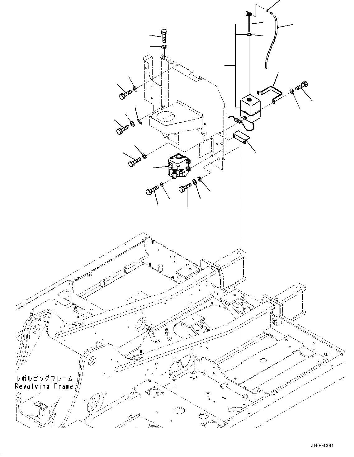 Схема запчастей Komatsu HB215LC-1 - КАБИНА ПЕРЕГОРОДКА., БАК (№-) КАБИНА ПЕРЕГОРОДКА.