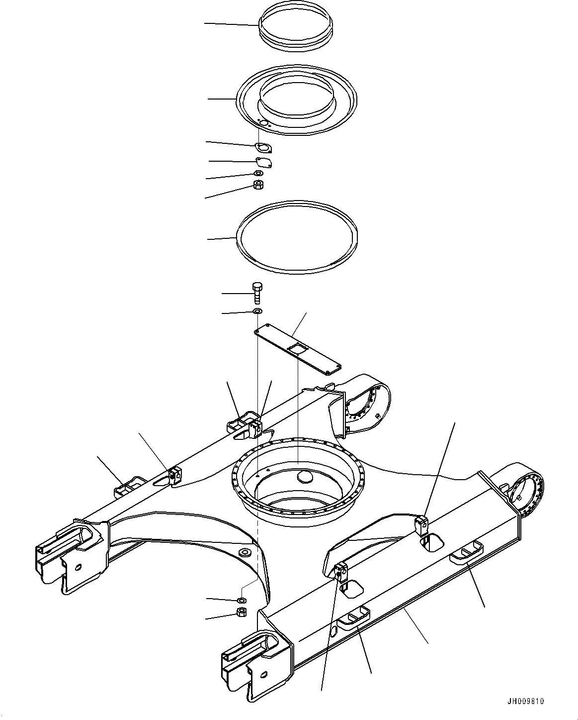 Схема запчастей Komatsu HB215LC-1 - ГУСЕНИЧНАЯ РАМА (№-878) ГУСЕНИЧНАЯ РАМА, ДЛЯ CHINA