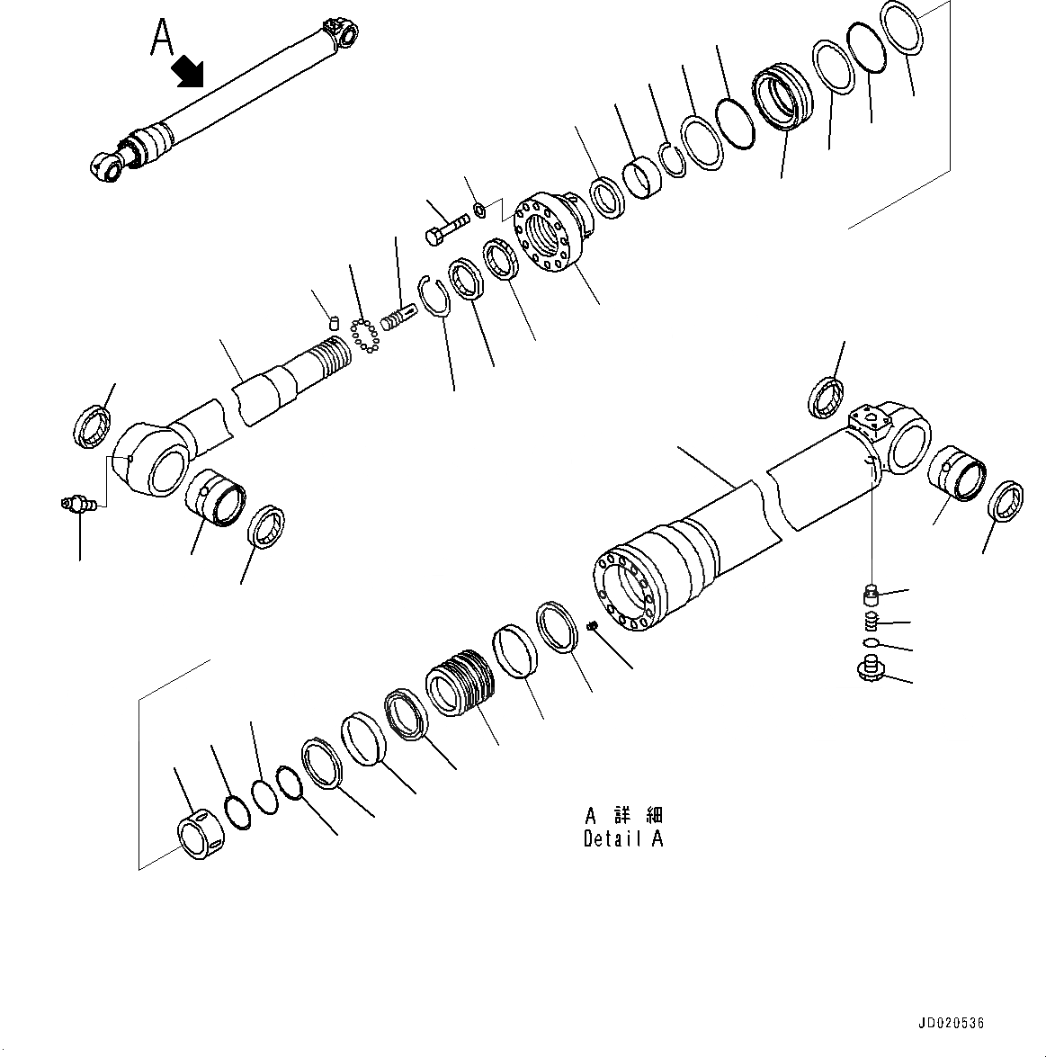 Схема запчастей Komatsu HB215LC-1 - ЦИЛИНДР РУКОЯТИ(№-) ЦИЛИНДР РУКОЯТИ, ЧАС. СМАЗКА INTERVAL, ДЛЯ ПОДЪЕМА РУКОЯТИ