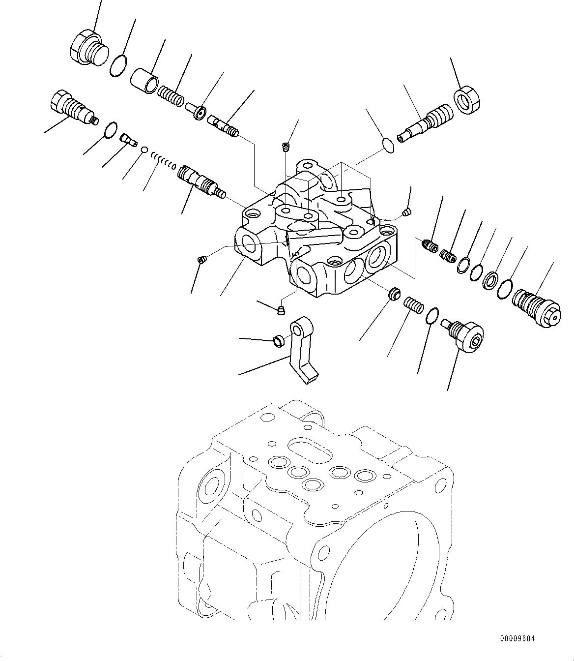 Схема запчастей Komatsu PC35MR-3 - ДВИГАТЕЛЬ БЛОК, ВНУТР. ЧАСТИ, ОСНОВН. НАСОС (/) (№9-978) ДВИГАТЕЛЬ БЛОК, С ОБОГРЕВ. КАБИНЫ, KOREA