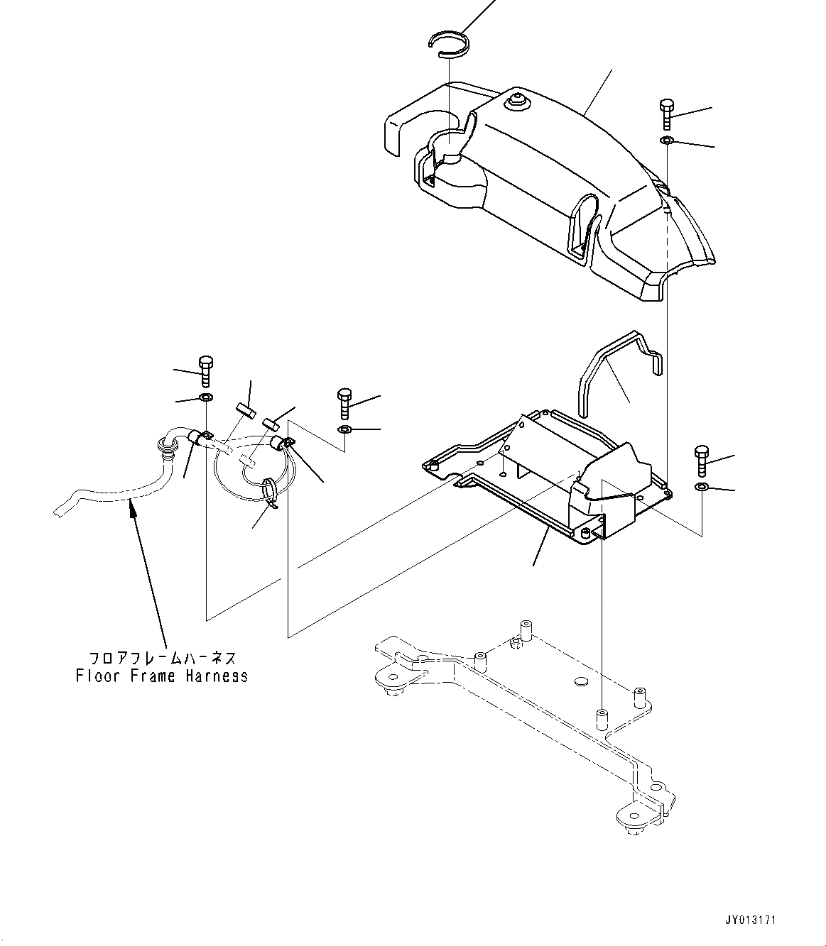 Схема запчастей Komatsu PC35MR-3 - БЕЗ KOMTRAX (№9-) БЕЗ KOMTRAX
