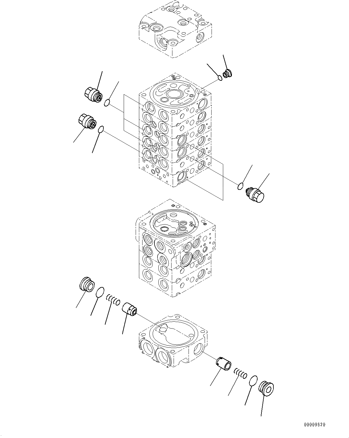 Схема запчастей Komatsu PC35MR-3 - УПРАВЛЯЮЩ. КЛАПАН, ВНУТР. ЧАСТИ, УПРАВЛЯЮЩ. КЛАПАН (8/) (№8-) УПРАВЛЯЮЩ. КЛАПАН, ДЛЯ КАБИНА ROPS