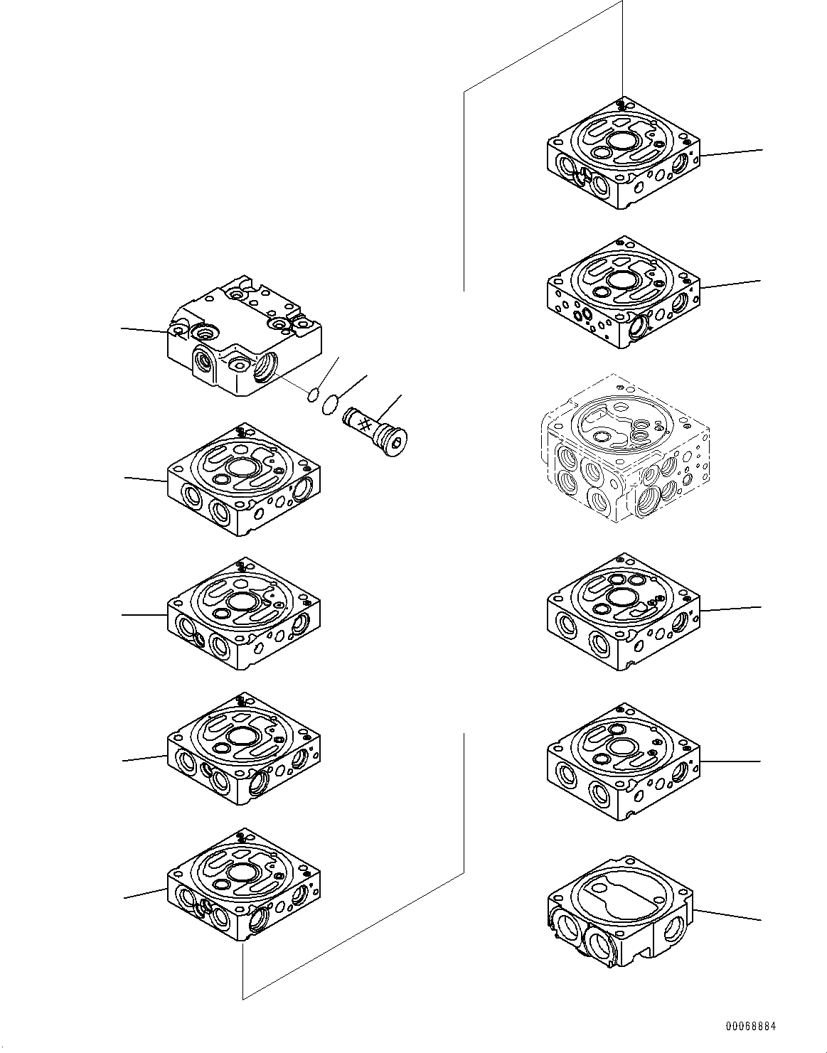 Схема запчастей Komatsu PC35MR-3 - УПРАВЛЯЮЩ. КЛАПАН, ВНУТР. ЧАСТИ, УПРАВЛЯЮЩ. КЛАПАН (/) (№9-8) УПРАВЛЯЮЩ. КЛАПАН, С WRIST УПРАВЛ-Е, АВТОМАТИЧ. DECELERATOR