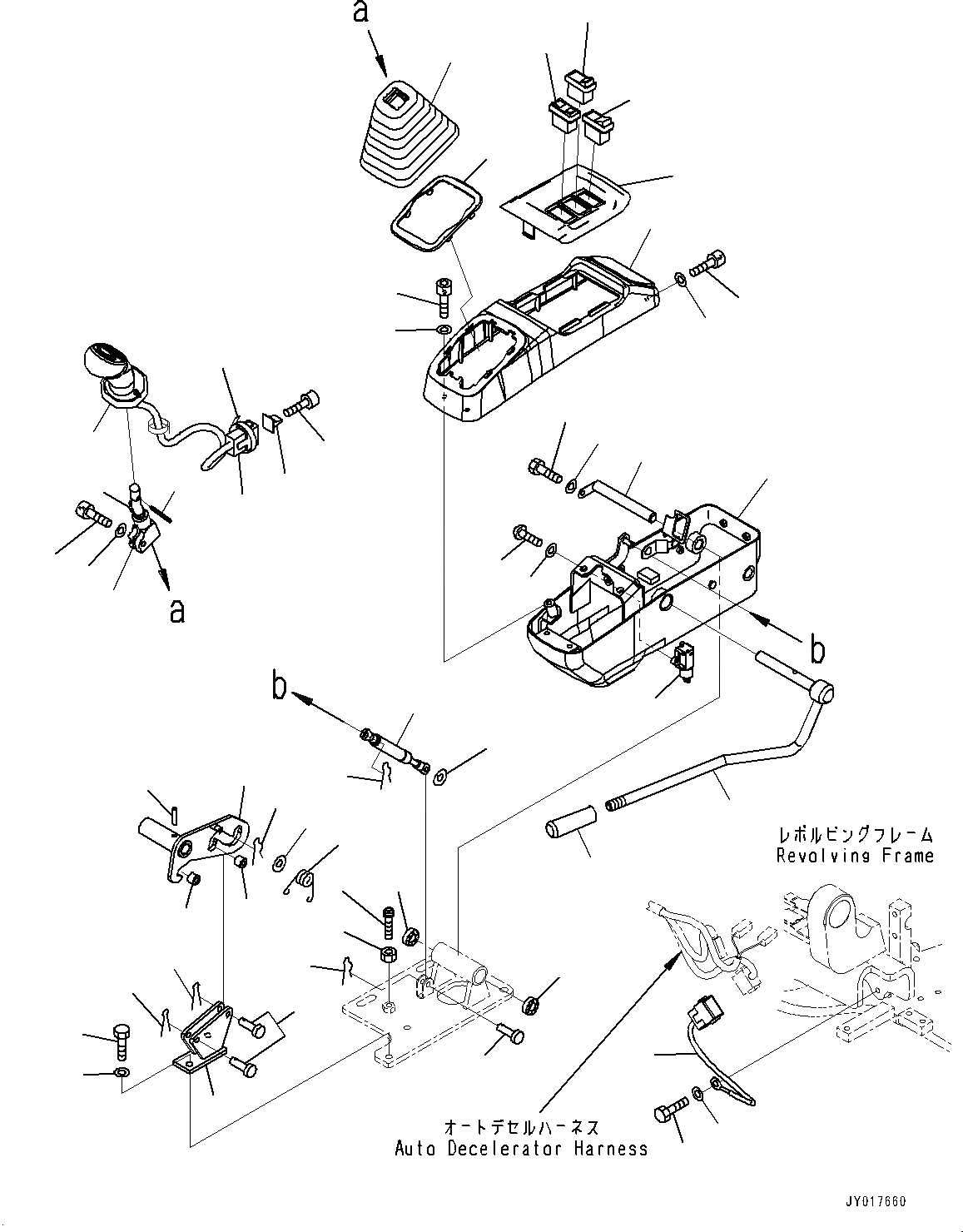 Схема запчастей Komatsu PC35MR-3 - ОСНОВН. КОНСТРУКЦИЯ, ПОЛ, КОНСОЛЬ, ЛЕВ. (№8-) ОСНОВН. КОНСТРУКЦИЯ, КРОМЕ ЯПОН., С ПРОПОРЦИОНАЛЬН. РЫЧАГ УПРАВЛ-Я, МАСТЕР КЛЮЧ, ДЛЯ -ДОПОЛН. АКТУАТОР ТРУБЫ, СИСТЕМА ROPS