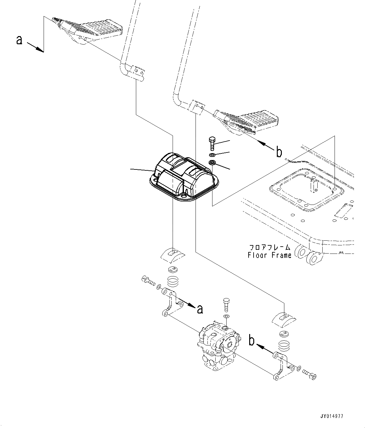 Схема запчастей Komatsu PC35MR-3 - ОСНОВН. КОНСТРУКЦИЯ, ПОЛ, КОНТРОЛЬ ХОДА (/) (№8-) ОСНОВН. КОНСТРУКЦИЯ, КРОМЕ ЯПОН., -ДОПОЛН. АКТУАТОР ТРУБЫ, ВЫСОК. ЕМК., С ПРОПОРЦИОНАЛЬН. РЫЧАГ УПРАВЛ-Я, АВТОМАТИЧ. DECELERATOR, МАЧТА