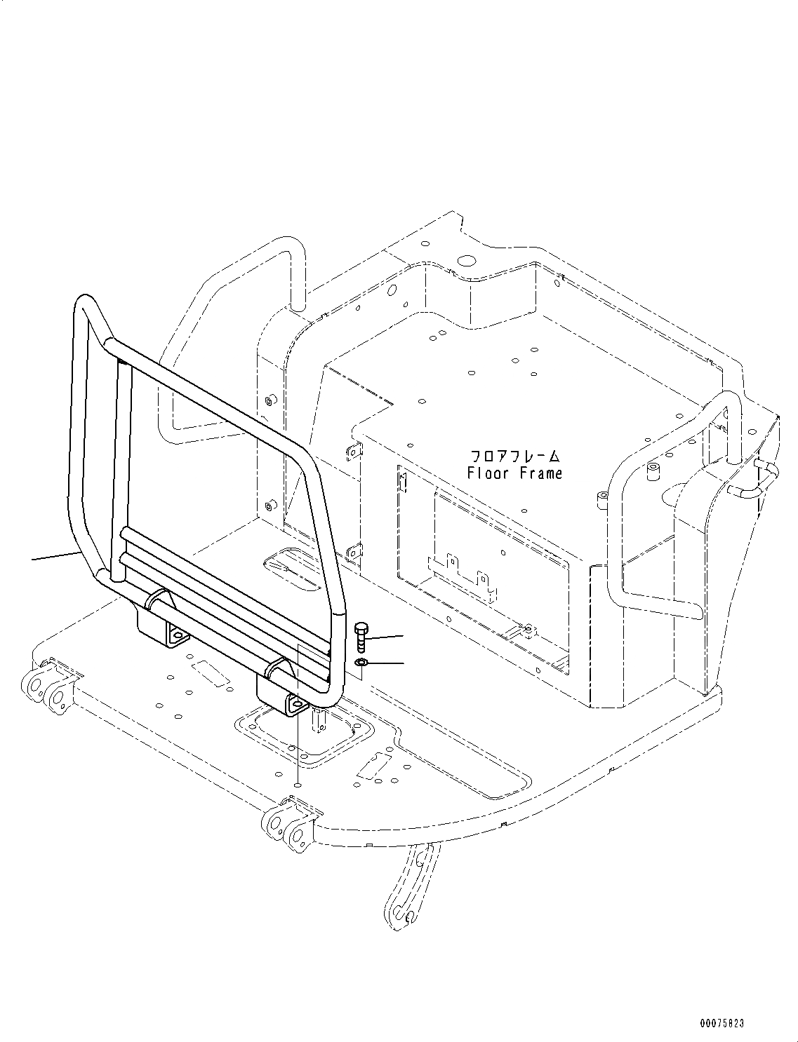 Схема запчастей Komatsu PC35MR-3 - ОСНОВН. КОНСТРУКЦИЯ, ПОРУЧНИ(№8-) ОСНОВН. КОНСТРУКЦИЯ, КРОМЕ ЯПОН., -ДОПОЛН. АКТУАТОР ТРУБЫ, ВЫСОК. ЕМК., С ПРОПОРЦИОНАЛЬН. РЫЧАГ УПРАВЛ-Я, АВТОМАТИЧ. DECELERATOR, МАЧТА
