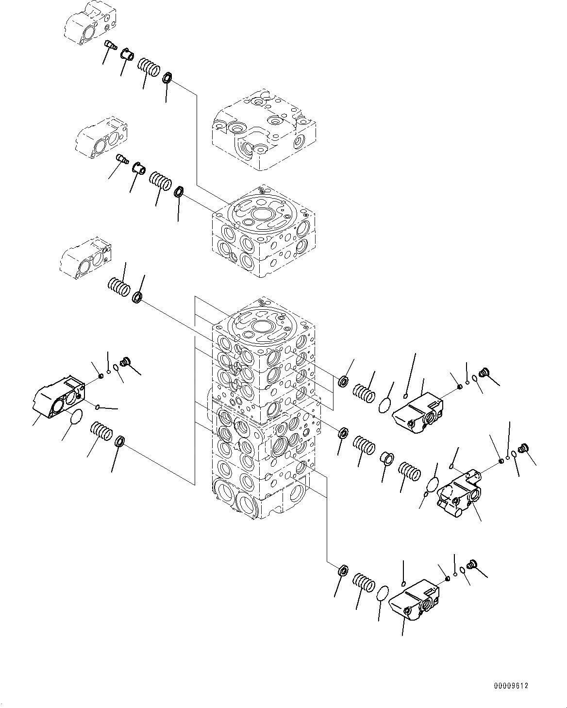Схема запчастей Komatsu PC35MR-3 - УПРАВЛЯЮЩ. КЛАПАН, ДЛЯ КАБИНА ROPS, ВНУТР. ЧАСТИ, УПРАВЛЯЮЩ. КЛАПАН (/) (№9-8) УПРАВЛЯЮЩ. КЛАПАН, ДЛЯ КАБИНА ROPS