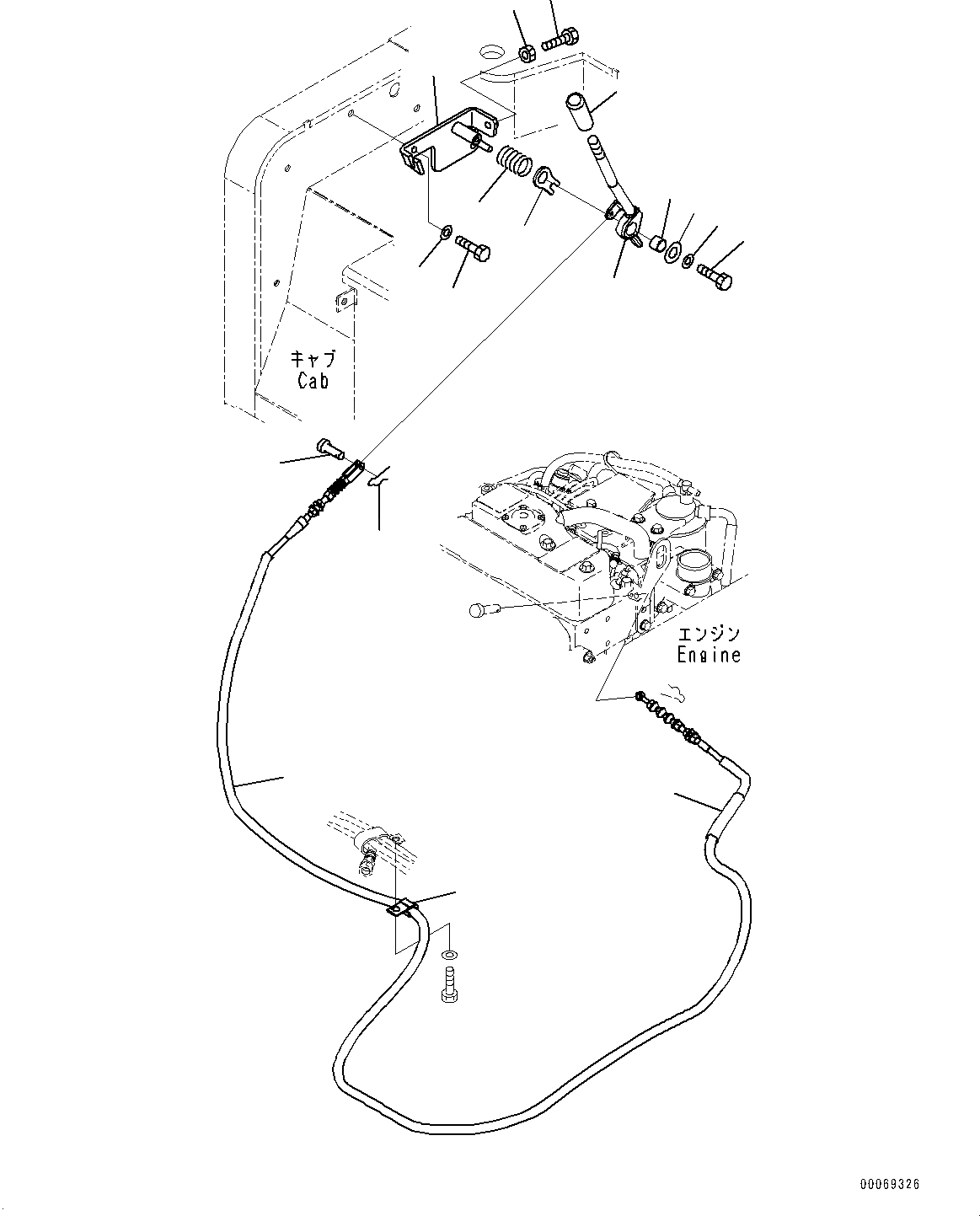 Схема запчастей Komatsu PC35MR-3 - КАБИНА, ПОВОРОТН. ОТВАЛ С ИЗМ. УГЛОМ DOZER, КАБИНА ROPS, С КОНДИЦИОНЕРОМ, БЕЗ МАСТЕР КЛЮЧ, РЫЧАГ УПРАВЛ-Я ПОДАЧЕЙ ТОПЛИВА (№88-) КАБИНА, ПОВОРОТН. ОТВАЛ С ИЗМ. УГЛОМ DOZER, КАБИНА ROPS, С КОНДИЦИОНЕРОМ, БЕЗ МАСТЕР КЛЮЧ