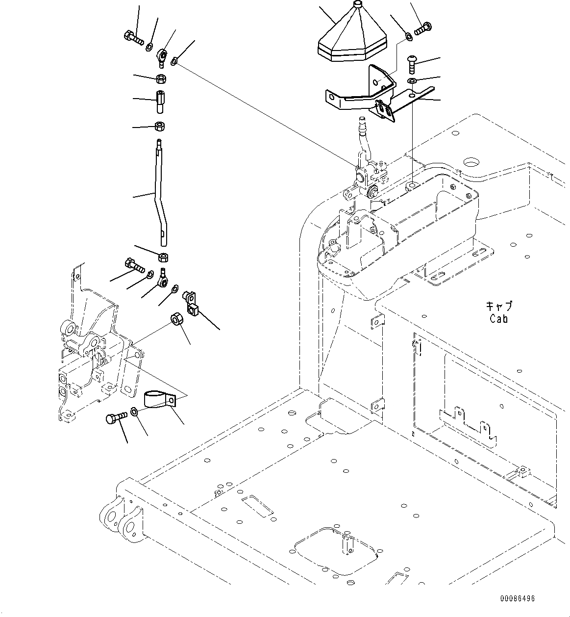 Схема запчастей Komatsu PC35MR-3 - КАБИНА, КРОМЕ ЯПОН., -ДОПОЛН. АКТУАТОР ТРУБЫ, ОТВ. С ИЗМ. УГЛОМ DOZER, С МАСТЕР КЛЮЧ, РЫЧАГ УПРАВЛЕНИЯ ОТВАЛОМ (/) (№9-8) КАБИНА, КРОМЕ ЯПОН., -ДОПОЛН. АКТУАТОР ТРУБЫ, ОТВ. С ИЗМ. УГЛОМ DOZER, С МАСТЕР КЛЮЧ