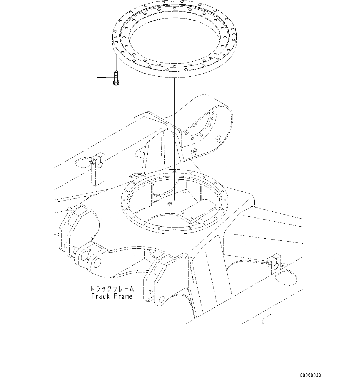 Схема запчастей Komatsu PC35MR-3 - ГУСЕНИЧНАЯ РАМА, ДЛЯ СКОРОСТЬ ДВИЖЕНИЯ УПРАВЛ-Е, SPEED ТИП, ОТВ. С ИЗМ. УГЛОМ DOZER, ПОВОРОТН. КРУГ КРЕПЛЕНИЕ (№9-) ГУСЕНИЧНАЯ РАМА, ДЛЯ СКОРОСТЬ ДВИЖЕНИЯ УПРАВЛ-Е, SPEED ТИП, ОТВ. С ИЗМ. УГЛОМ DOZER