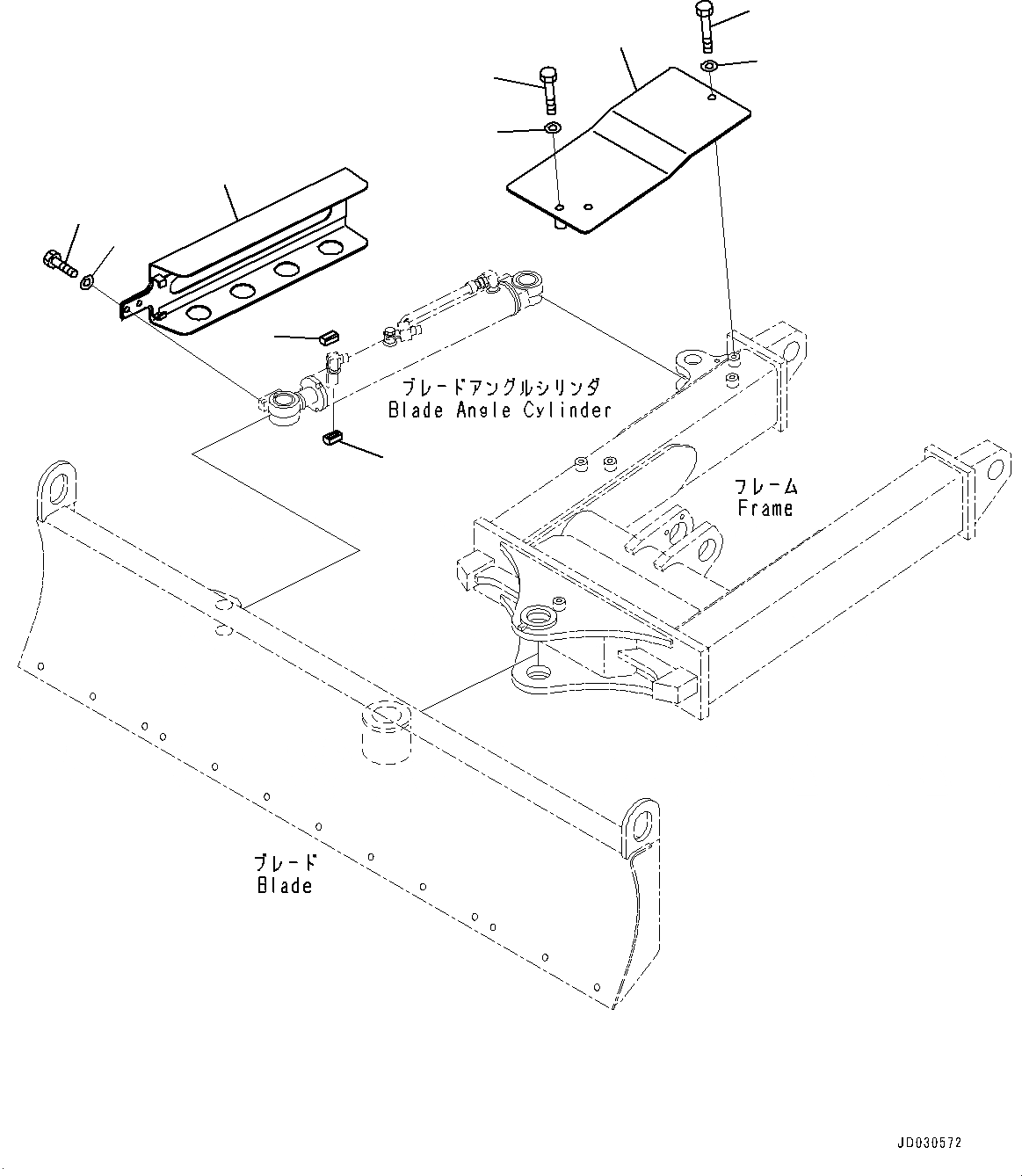 Схема запчастей Komatsu PC35MR-3 - ЦИЛИНДР НАКЛОНА, ОТВ. С ИЗМ. УГЛОМ DOZER, КРЕПЛЕНИЕ (№9-) ЦИЛИНДР НАКЛОНА, ОТВ. С ИЗМ. УГЛОМ DOZER