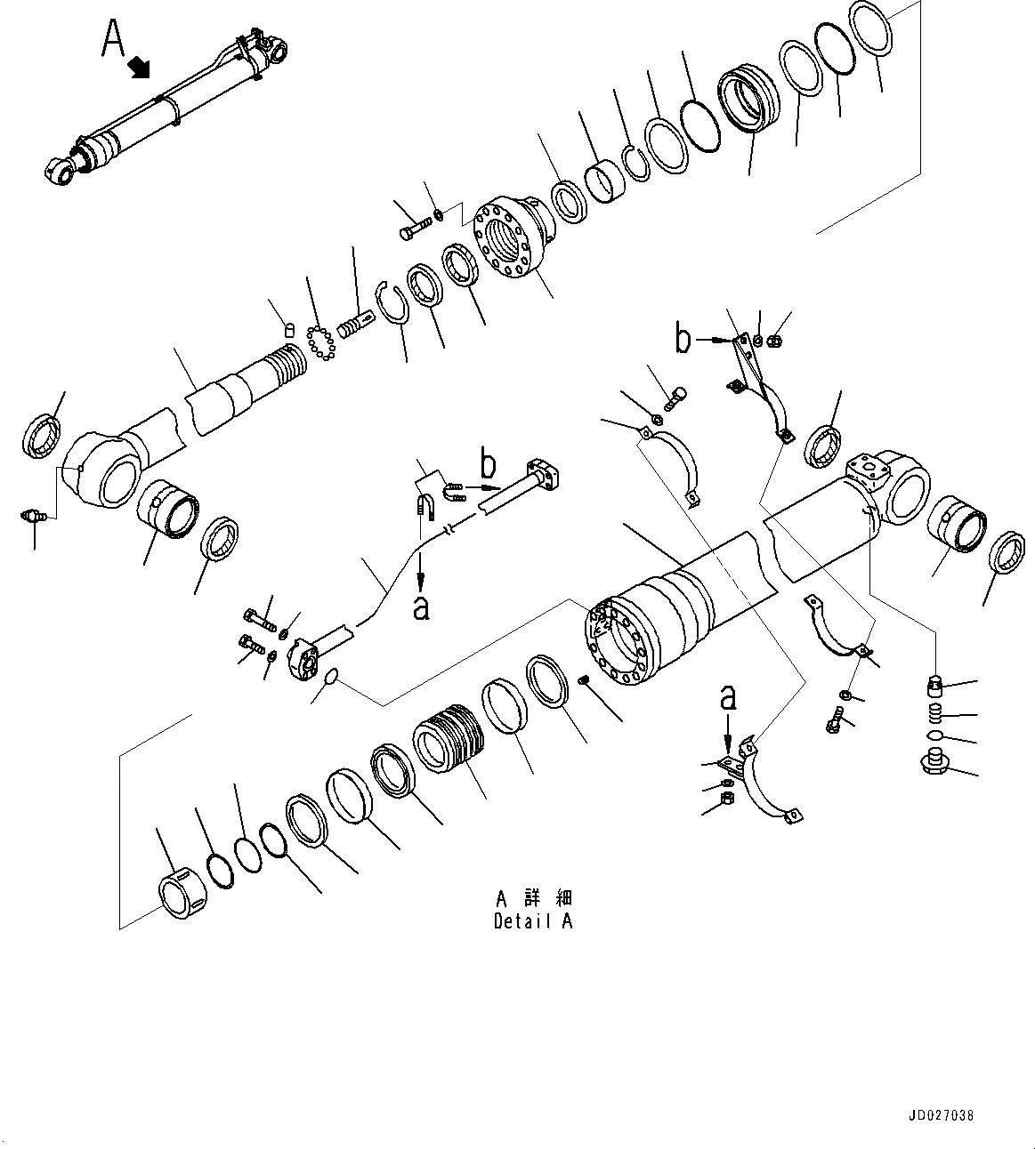 Схема запчастей Komatsu PC220-8 - ЦИЛИНДР РУКОЯТИ(№8-) ЦИЛИНДР РУКОЯТИ, ЧАС. СИСТ. СМАЗКИ ТИП