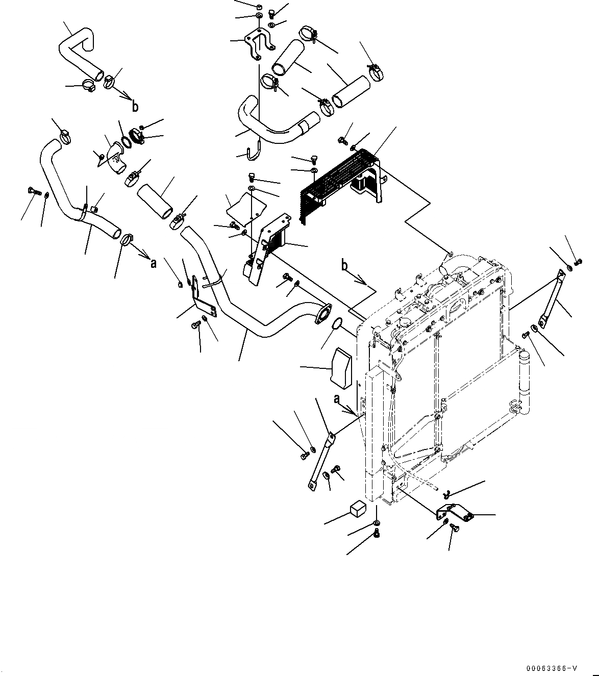 Схема запчастей Komatsu PC220LC-8 - СИСТЕМА ОХЛАЖДЕНИЯ, ЗАЩИТА ВЕНТИЛЯТОРА И ПОСЛЕОХЛАДИТЕЛЬ ТРУБЫ (№8-) СИСТЕМА ОХЛАЖДЕНИЯ, С АВТОМАТИЧ. КОНДИЦ. ВОЗДУХА