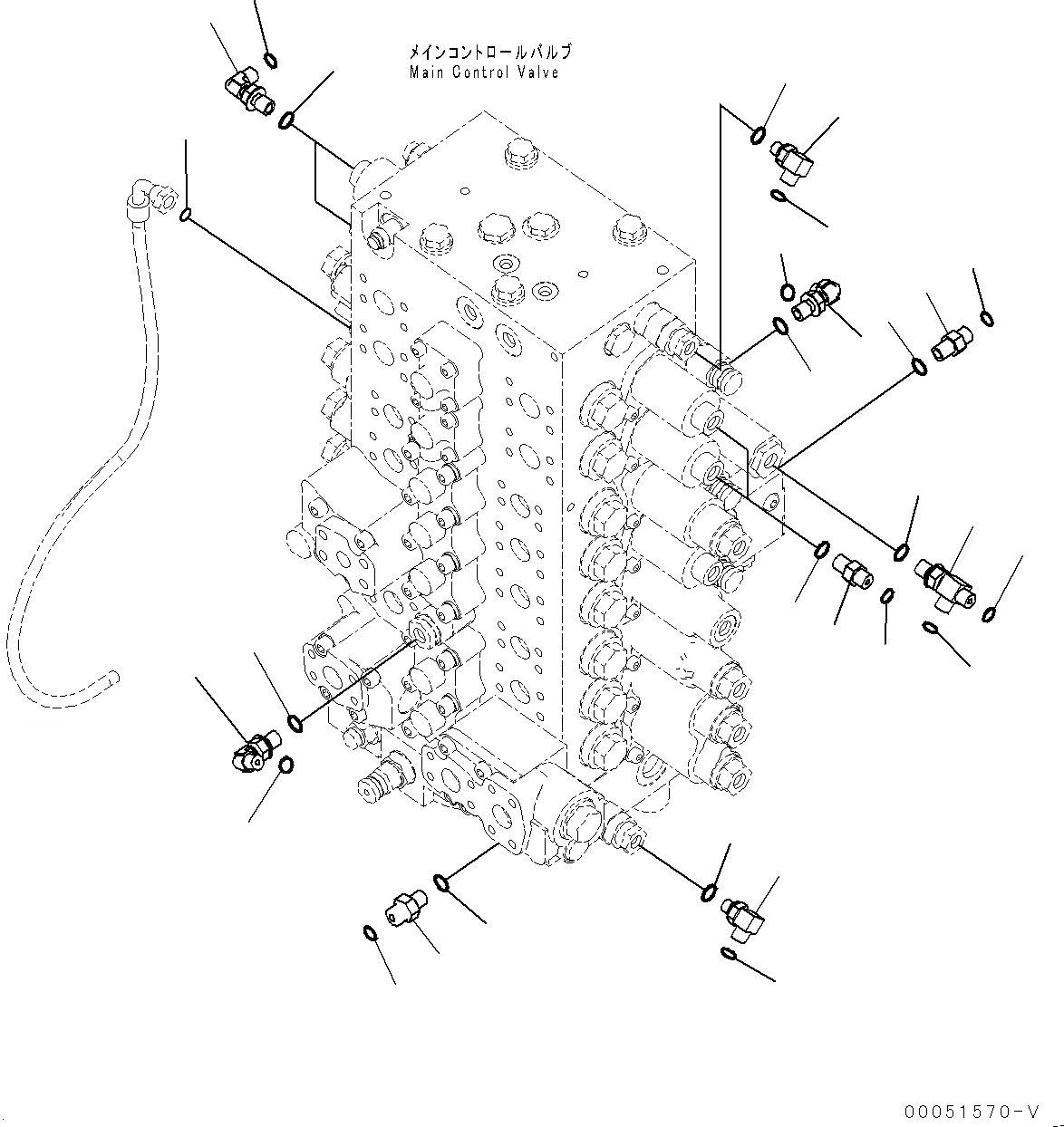 Схема запчастей Komatsu PC220LC-8 - УПРАВЛЯЮЩ. КЛАПАН, СОЕДИНИТЕЛЬН. ЧАСТИ, / (№8-) УПРАВЛЯЮЩ. КЛАПАН, -АКТУАТОР