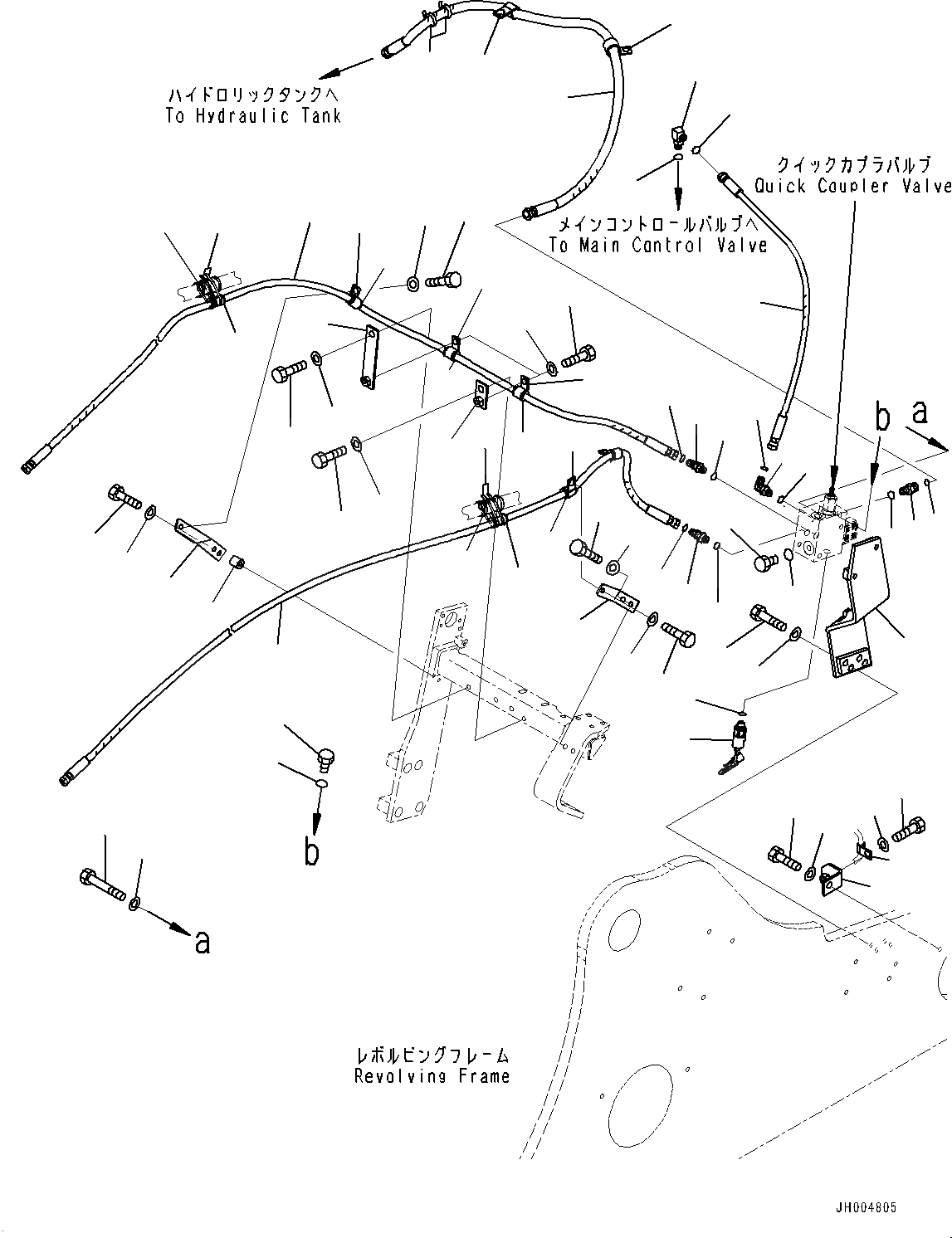 Схема запчастей Komatsu PC220LC-8 - БЫСТРОСЪЕМН. МЕХ-М ТРУБЫ (№87-) БЫСТРОСЪЕМН. МЕХ-М ТРУБЫ