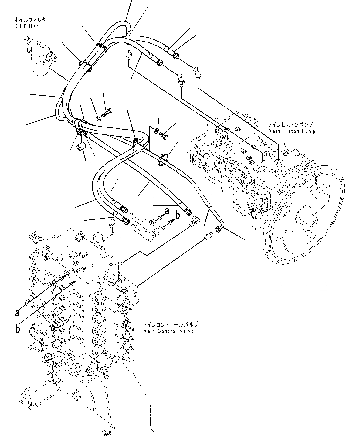 Схема запчастей Komatsu PC220LC-8 - LS ТРУБЫ (№8-) LS ТРУБЫ, ДОПОЛН. АКТУАТОР ТРУБЫ, АККУМУЛЯТОР