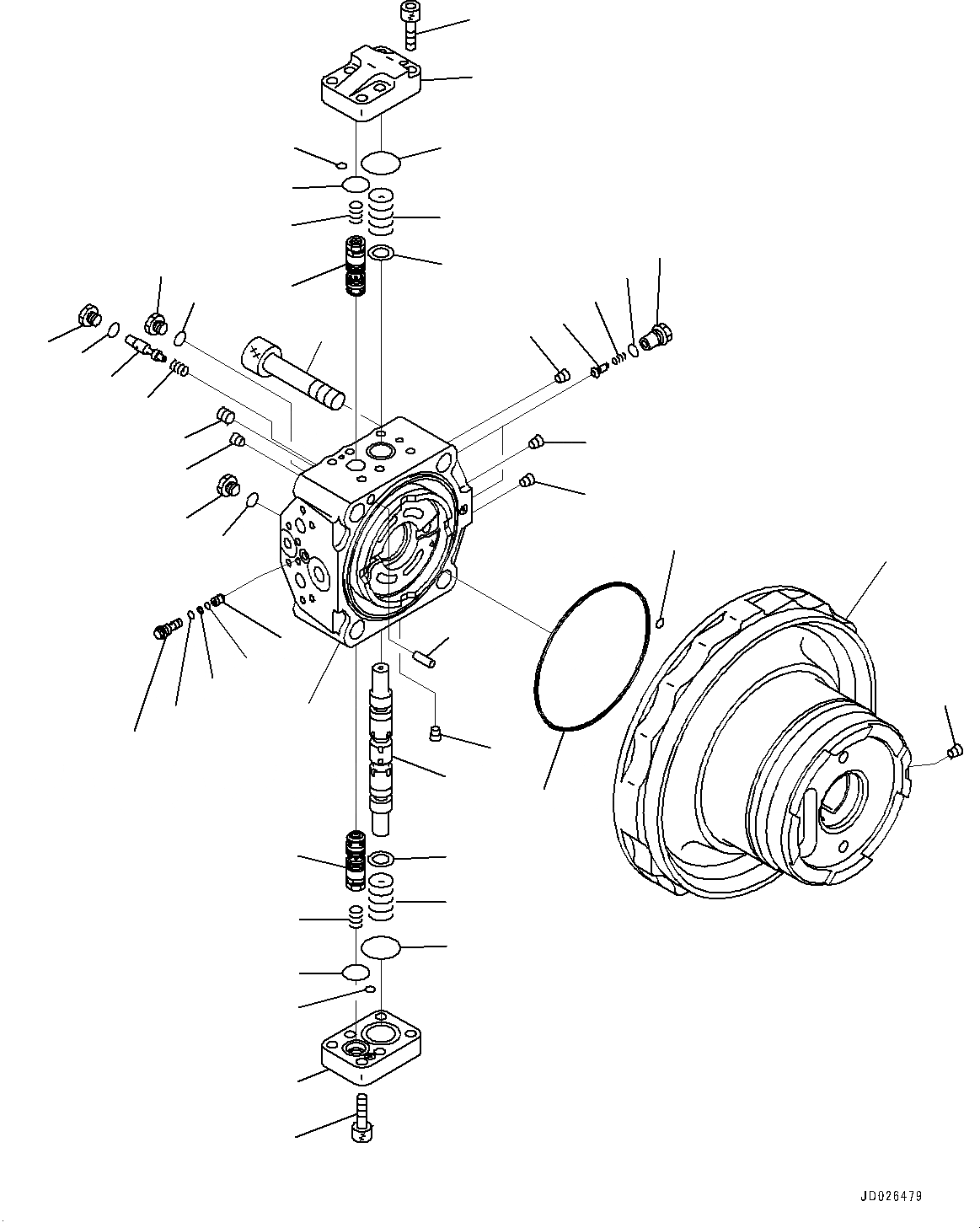 Схема запчастей Komatsu PC220LC-8 - МОТОР ХОДА И КОНЕЧНАЯ ПЕРЕДАЧА, МОТОР ХОДА (/) (№8-) МОТОР ХОДА И КОНЕЧНАЯ ПЕРЕДАЧА