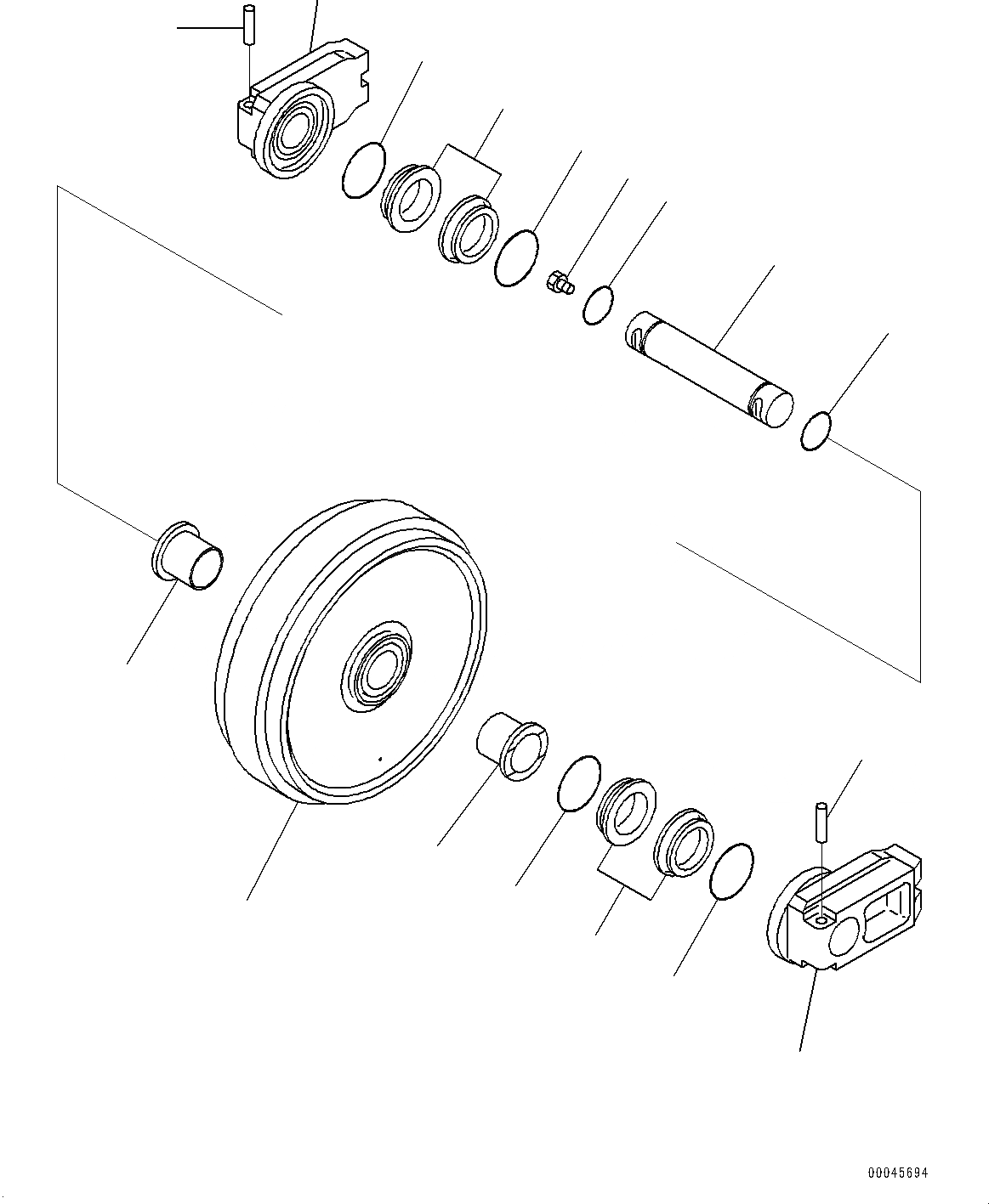 Схема запчастей Komatsu PC220LC-8 - ПЕРЕДН. ЛЕНИВЕЦ И ОПОРНЫЙ ЭЛЕМЕНТ ЛЕНИВЦА, ПЕРЕДН. ЛЕНИВЕЦ (№8-) ПЕРЕДН. ЛЕНИВЕЦ И ОПОРНЫЙ ЭЛЕМЕНТ ЛЕНИВЦА, БЕЗ RUSTЗАЩИТА SPRING LV