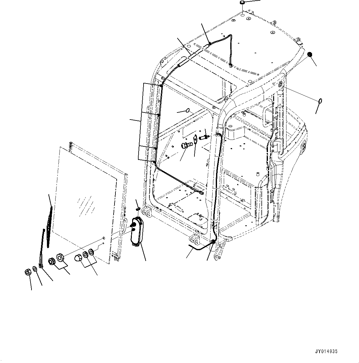 Схема запчастей Komatsu PC30MR-3 - КАБИНА, КАБИНА IN ЧАСТИ, ЭЛЕКТРИЧ. ЧАСТИ (№-) КАБИНА, КРОМЕ ЯПОН., С МАСТЕР КЛЮЧ, БЕЗ НАВЕСН. ОБОРУД КЛАПАН