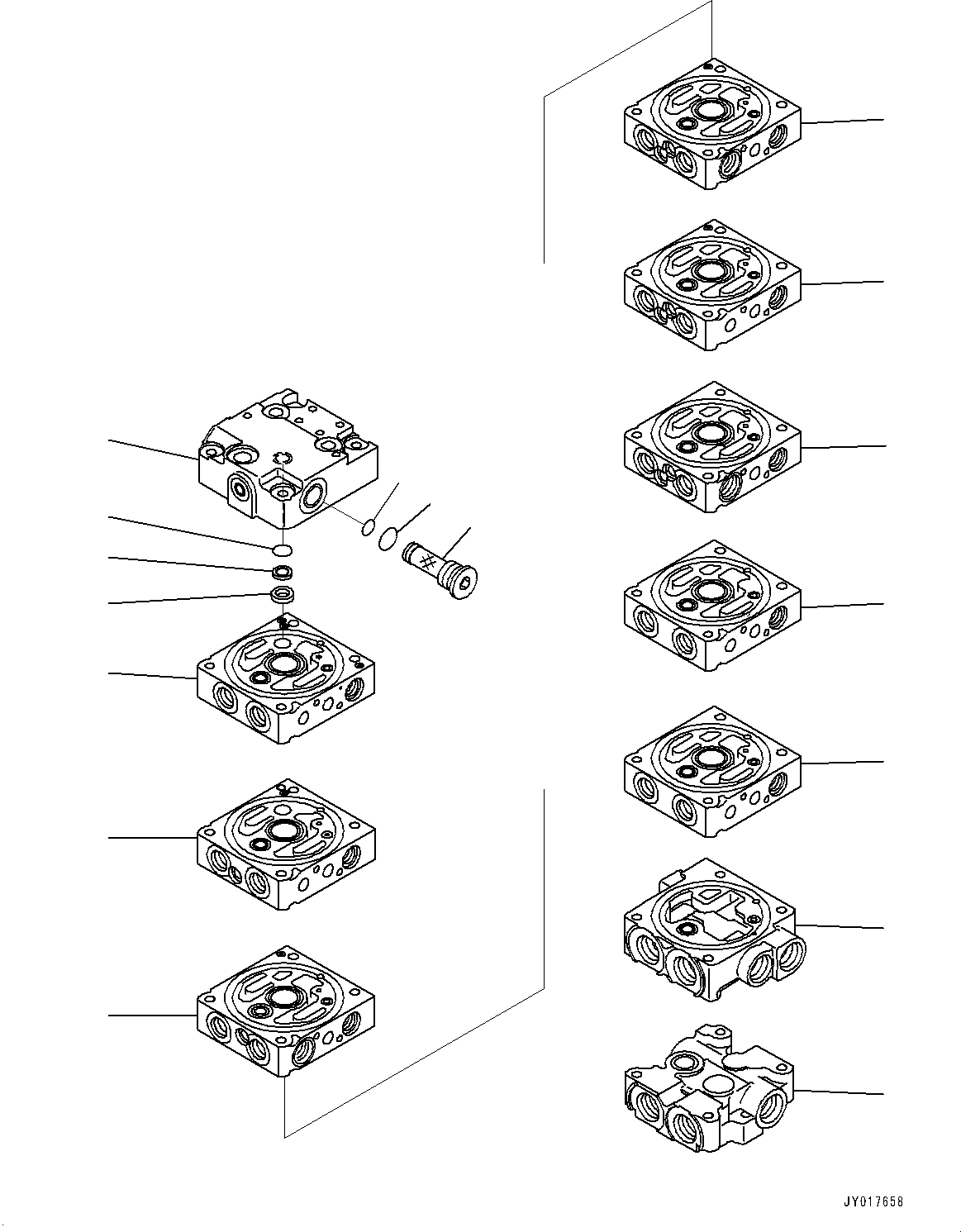 Схема запчастей Komatsu PC30MR-3 - УПРАВЛЯЮЩ. КЛАПАН, 9-КЛАПАН (/) (№-) УПРАВЛЯЮЩ. КЛАПАН, -ДОПОЛН. АКТУАТОР ТРУБЫ, ДЛЯ СТРАН ЕС ARRANGEMENT, TURKEY