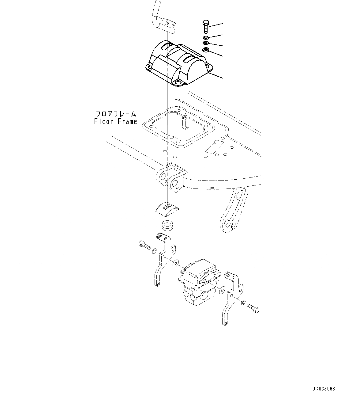 Схема запчастей Komatsu PC30MR-3 - ОСНОВН. КОНСТРУКЦИЯ, ПОЛ, КОНТРОЛЬ ХОДА (№-) ОСНОВН. КОНСТРУКЦИЯ, КРОМЕ ЯПОН., С МАСТЕР КЛЮЧ, БЕЗ НАВЕСН. ОБОРУД КЛАПАН