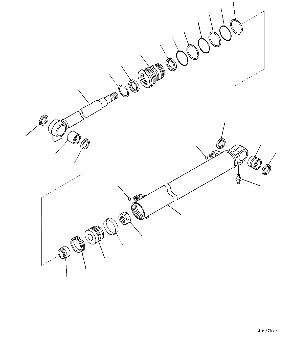 Схема запчастей Komatsu PC30MR-3 - ЦИЛИНДР СТРЕЛЫ, ВНУТР. ЧАСТИ, ЦИЛИНДР СТРЕЛЫ(№-) ЦИЛИНДР СТРЕЛЫ, 8MM СТРЕЛА, ГИДРОМОЛОТ