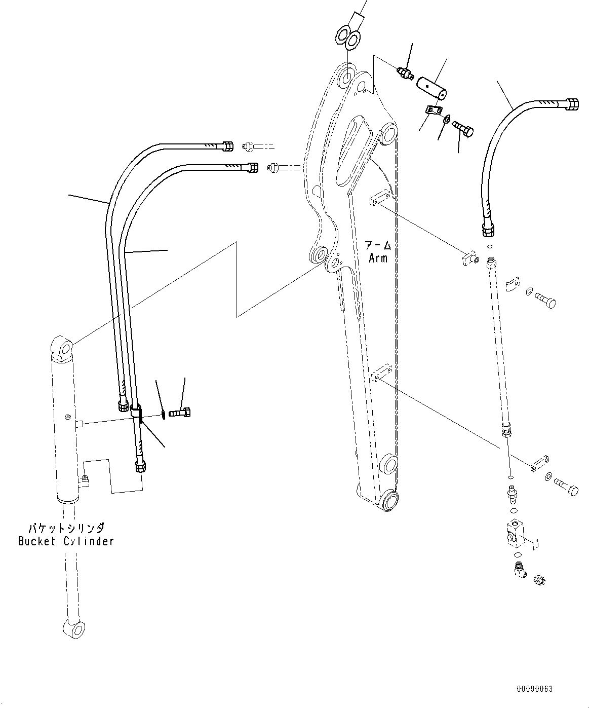 Схема запчастей Komatsu PC30MR-3 - РУКОЯТЬ, ПАЛЕЦ И ТРУБЫ (№7-) РУКОЯТЬ, MM, -НАВЕСН. ОБОРУД, ДЛЯ СТРАН ЕС ARRANGEMENT