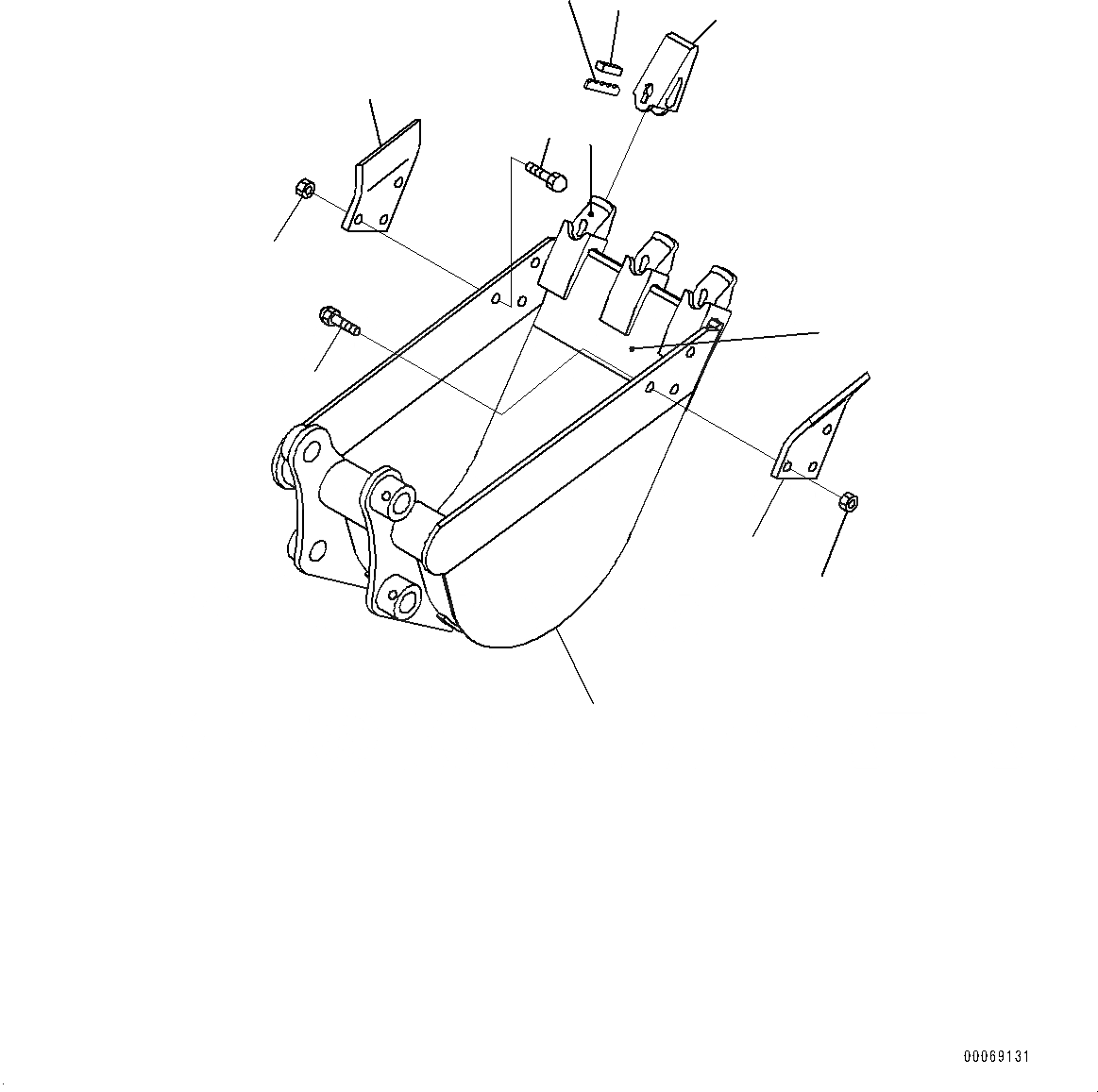 Схема запчастей Komatsu PC30MR-3 - ЭКСКАВАТ. КОВШ (№7-) ЭКСКАВАТ. КОВШ, .M, HEAP .M, MM ШИР.
