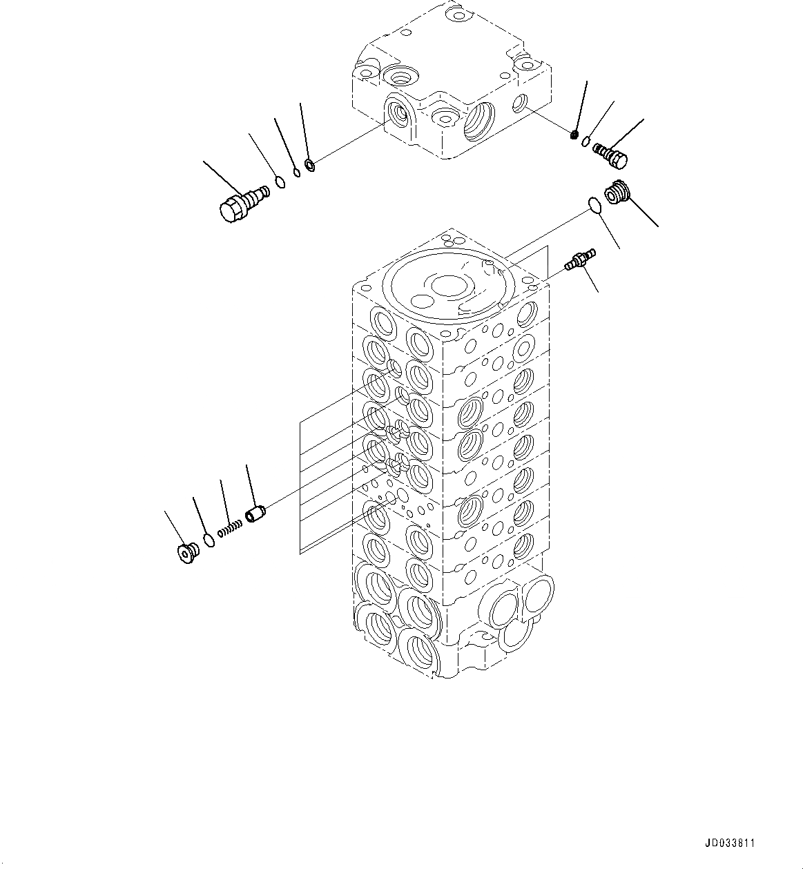 Схема запчастей Komatsu PC27MR-3 - УПРАВЛЯЮЩ. КЛАПАН, 9-КЛАПАН (9/) (№9-) УПРАВЛЯЮЩ. КЛАПАН, КРОМЕ ЯПОН., -ДОПОЛН. АКТУАТОР ТРУБЫ