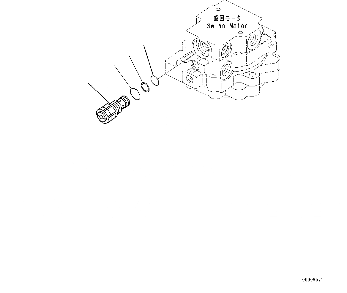 Схема запчастей Komatsu PC27MR-3 - МЕХАНИЗМ ПОВОРОТА И МОТОР, ВНУТР. ЧАСТИ, МОТОР ПОВОРОТА (/) (№9-) МЕХАНИЗМ ПОВОРОТА И МОТОР
