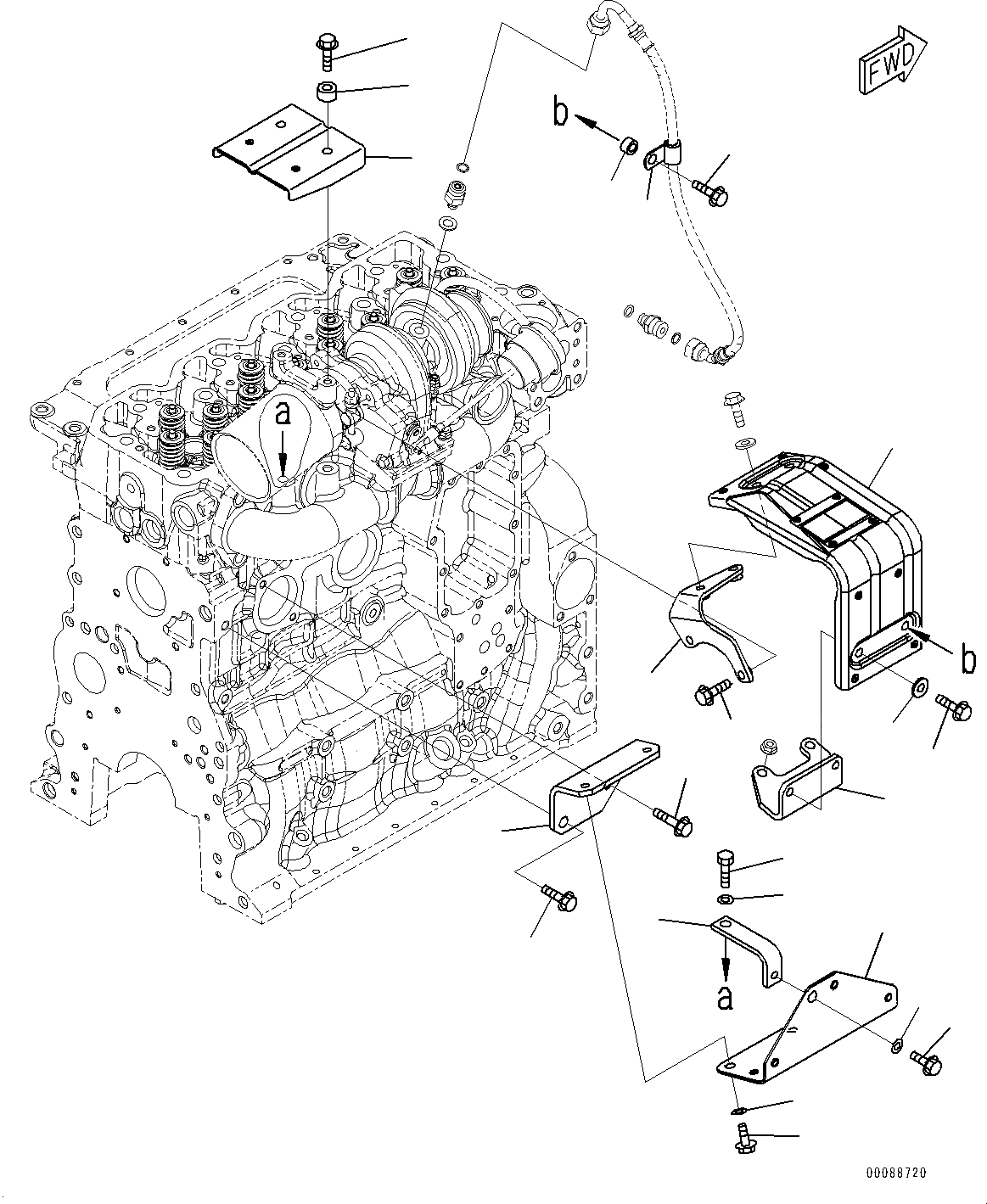 Схема запчастей Komatsu SAA4D107E-1E - ТЕРМОЗАЩИТА, ДЛЯ КРОМЕ ЯПОН. (№8-788) ТЕРМОЗАЩИТА, ДЛЯ КРОМЕ ЯПОН.