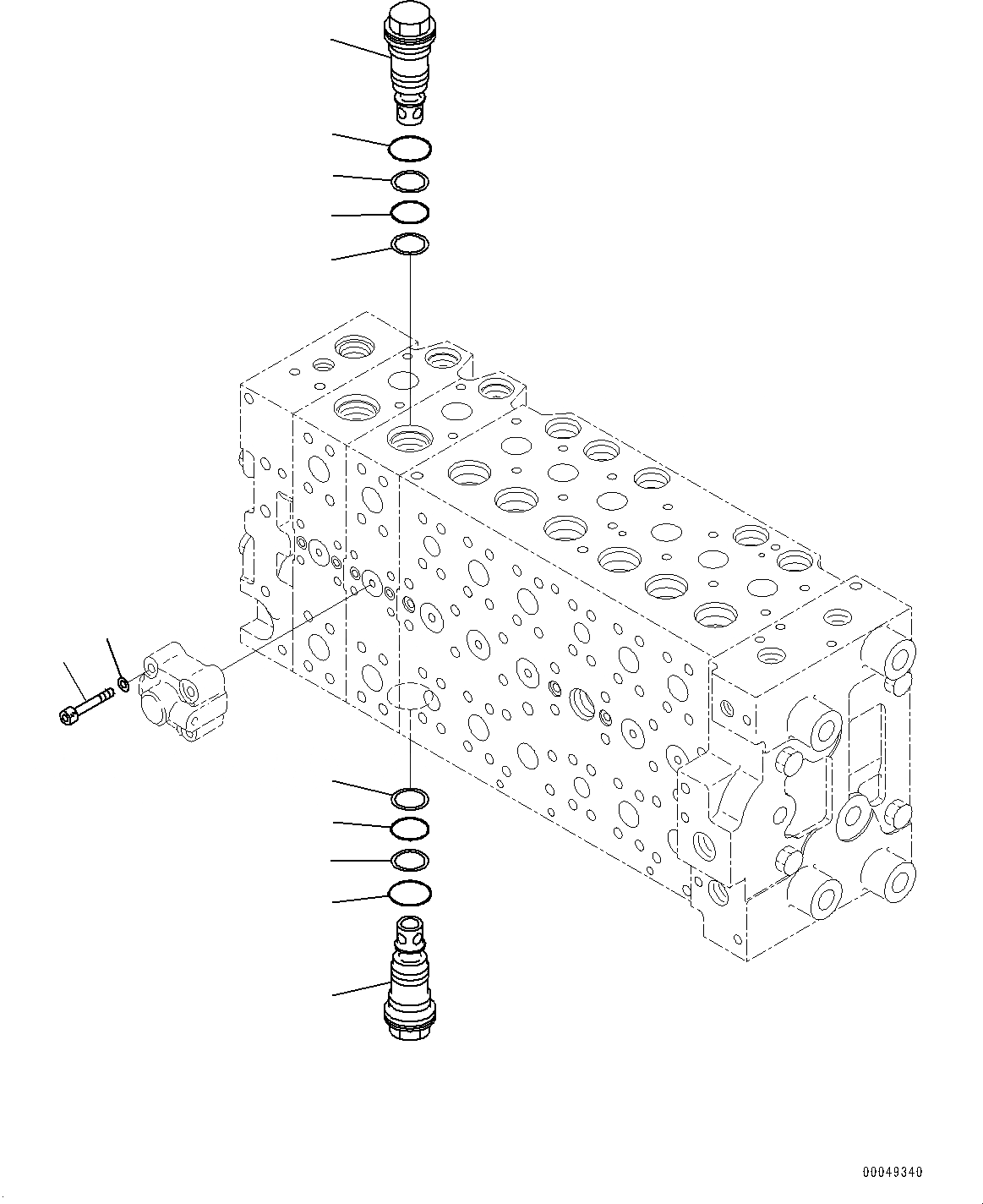 Схема запчастей Komatsu PC200-8 - УПРАВЛЯЮЩ. КЛАПАН, ВНУТР. ЧАСТИ (9/) (№-) УПРАВЛЯЮЩ. КЛАПАН, -АКТУАТОР