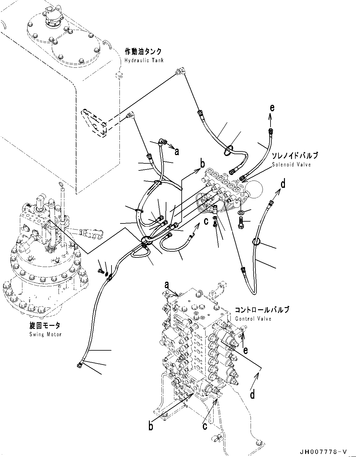 Схема запчастей Komatsu PC200-8 - СОЛЕНОИДНЫЙ КЛАПАН ТРУБЫ, ТРУБЫ (№-) СОЛЕНОИДНЫЙ КЛАПАН ТРУБЫ