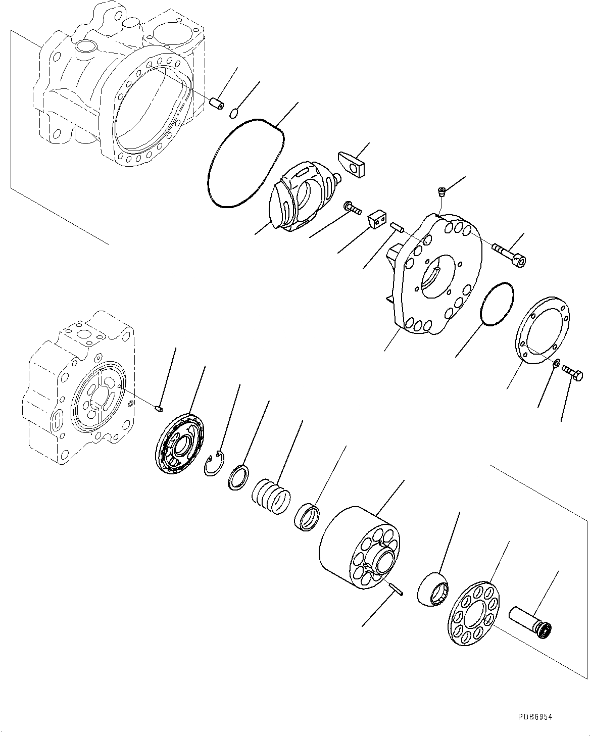 Схема запчастей Komatsu PC700LC-8E0 - ОСНОВН. ПОРШЕНЬ НАСОС, ВНУТР. ЧАСТИ, NO. НАСОС (/9) ОСНОВН. ПОРШЕНЬ НАСОС