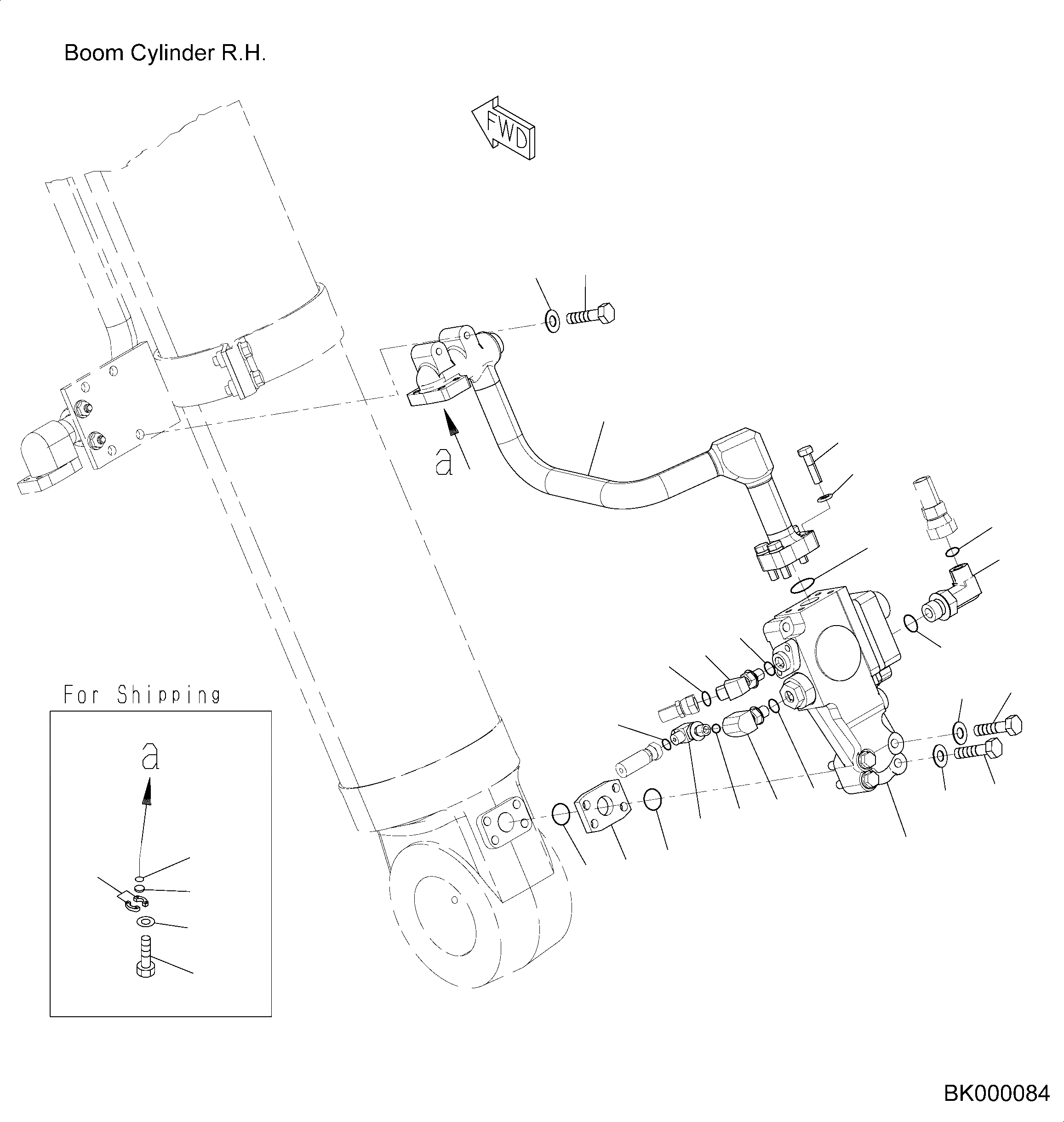 Схема запчастей Komatsu PC700LC-8E0 - ШЛАНГИ КЛАПАН ПЕРЕГРУЗКИ СТРЕЛЫ, СТРЕЛА, КЛАПАН ПЕРЕГРУЗКИ, RHS ШЛАНГИ КЛАПАН ПЕРЕГРУЗКИ СТРЕЛЫ, СТРЕЛА