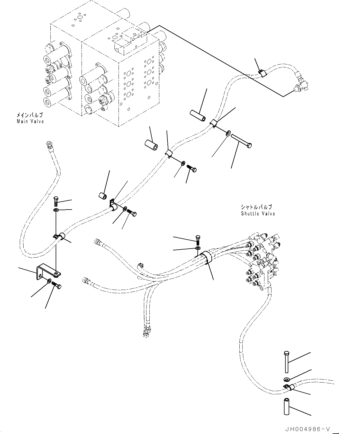 Схема запчастей Komatsu PC700LC-8E0 - ПРОПОРЦИОНАЛЬН. PRESSURE УПРАВЛ-Е (PPC) ОСНОВН. ТРУБЫ, КРЕПЛЕНИЕ ПРОПОРЦИОНАЛЬН. PRESSURE УПРАВЛ-Е (PPC) ОСНОВН. ТРУБЫ