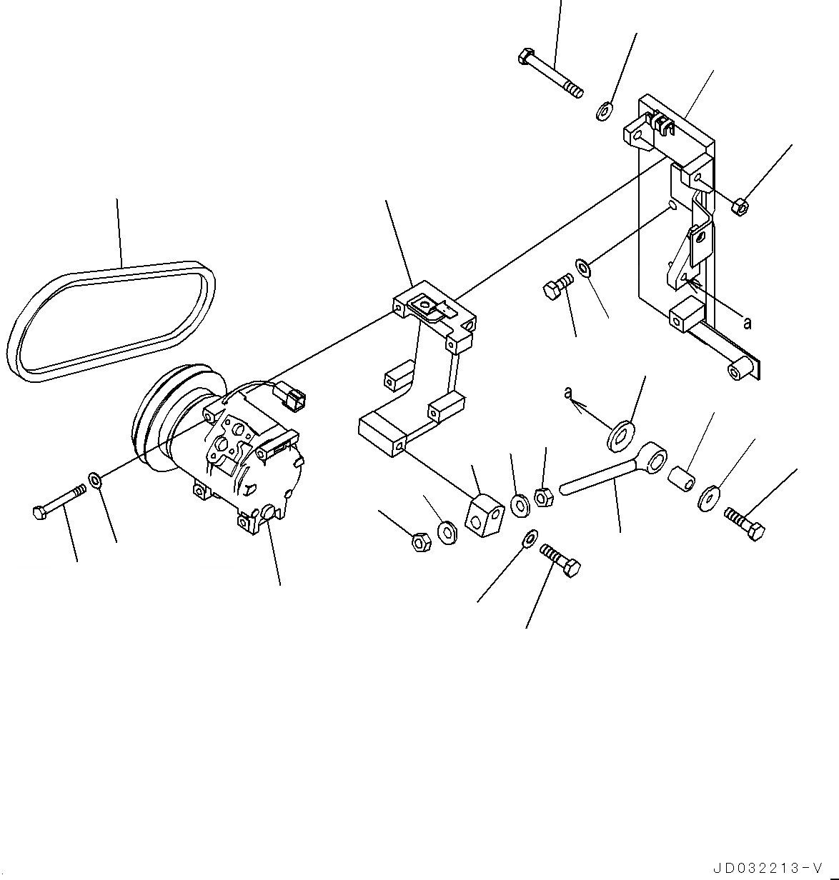 Схема запчастей Komatsu PC700LC-8E0 - КОНДИЦ. ВОЗДУХА, С КАБИНОЙ КРЕПЛЕНИЕ, АВТОМАТИЧ. КОНДИЦ. ВОЗДУХА, КОМПРЕССОР КОНДИЦ. ВОЗДУХА, С КАБИНОЙ КРЕПЛЕНИЕ, АВТОМАТИЧ. КОНДИЦ. ВОЗДУХА