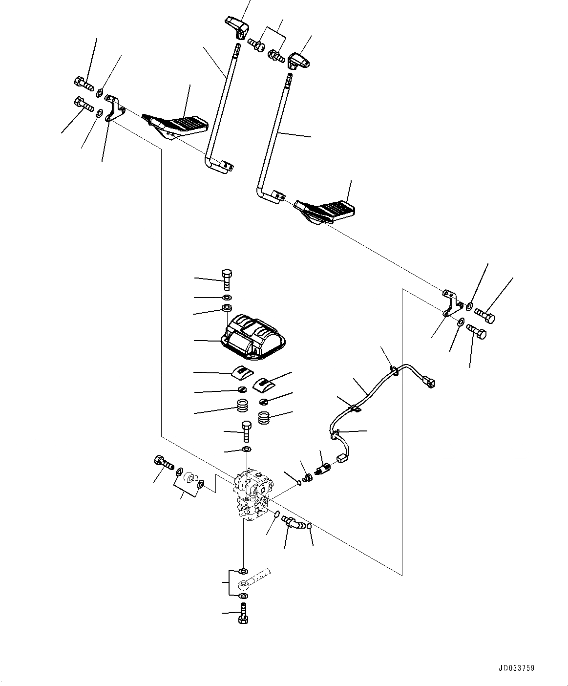 Схема запчастей Komatsu PC700LC-8E0 - КАБИНА, ПОЛ, РЫЧАГ УПРАВЛ-Я ХОДОМ КАБИНА