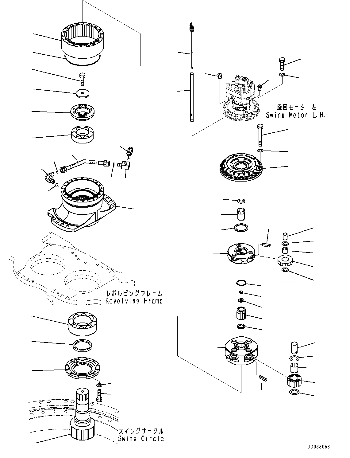 Схема запчастей Komatsu PC700LC-8E0 - МЕХАНИЗМ ПОВОРОТА, LHS МЕХАНИЗМ ПОВОРОТА