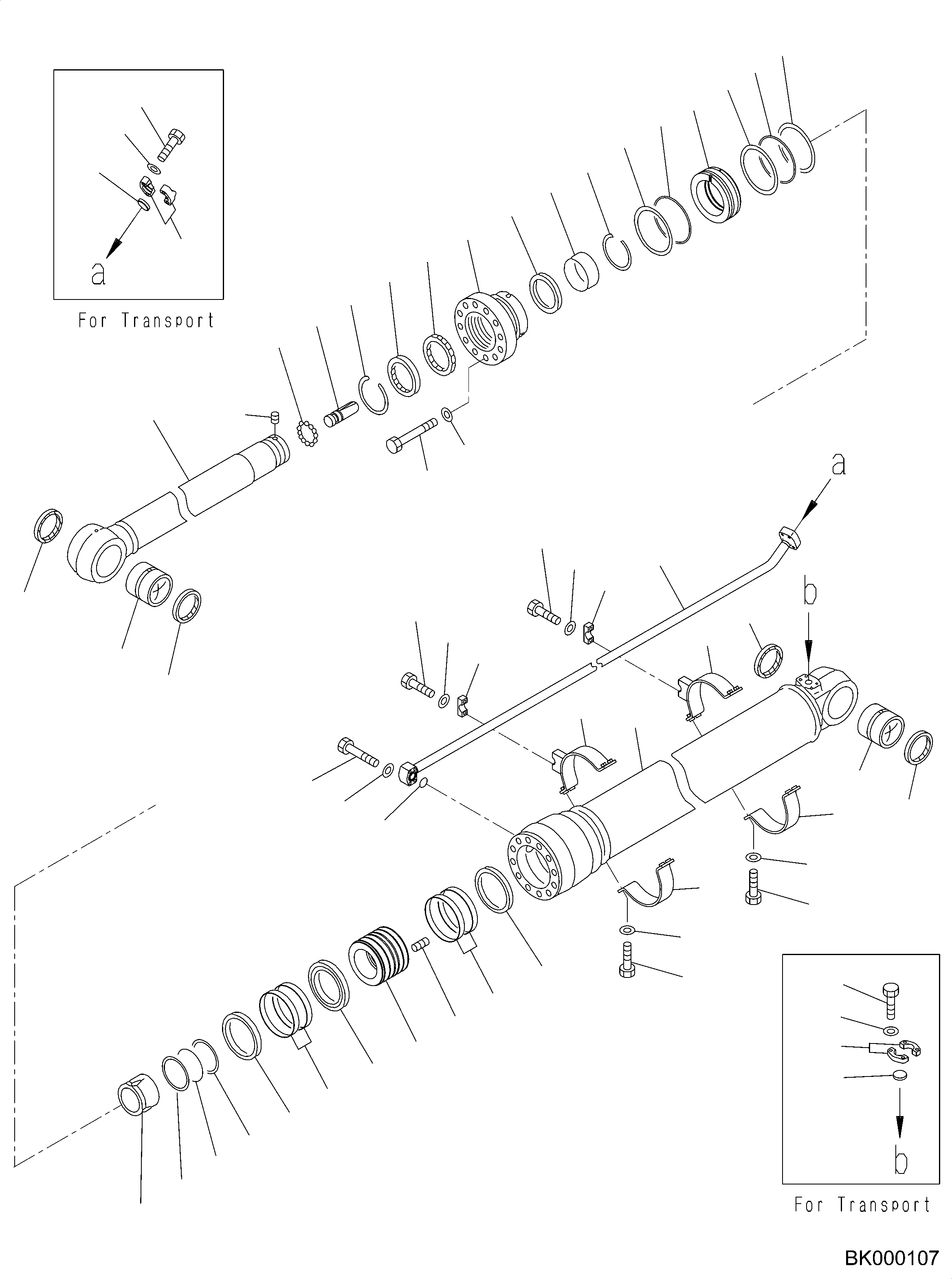 Схема запчастей Komatsu PC700LC-8E0 - ЦИЛИНДР РУКОЯТИ, ВНУТР. ЧАСТИ ЦИЛИНДР РУКОЯТИ