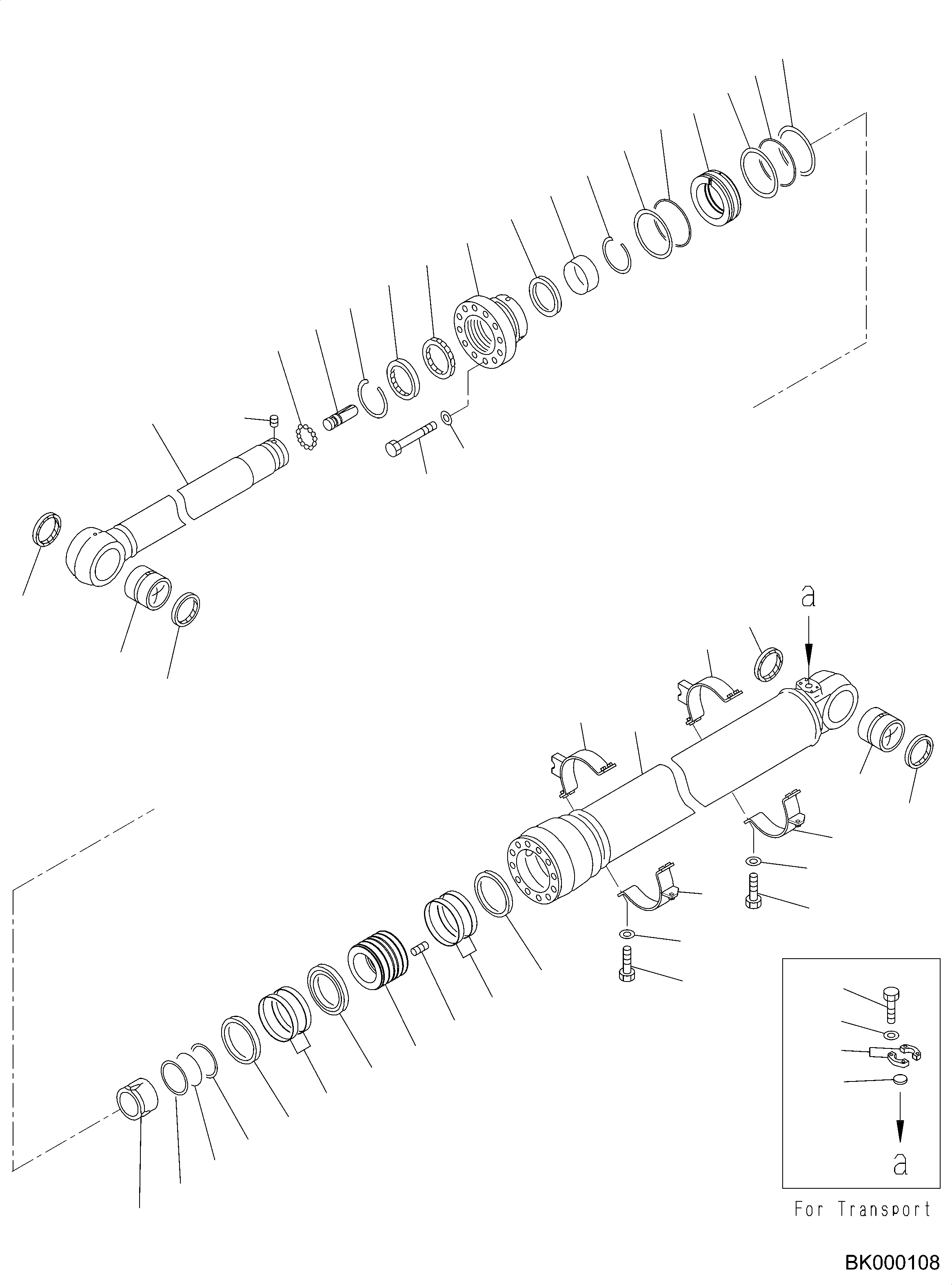 Схема запчастей Komatsu PC700LC-8E0 - ЦИЛИНДР РУКОЯТИ, CLV, СТРЕЛА И РУКОЯТЬ, ВНУТР. ЧАСТИ ЦИЛИНДР РУКОЯТИ, CLV, СТРЕЛА И РУКОЯТЬ